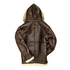 Men’s Shearling B3 Fur Hoodie Style Bomber Coat
