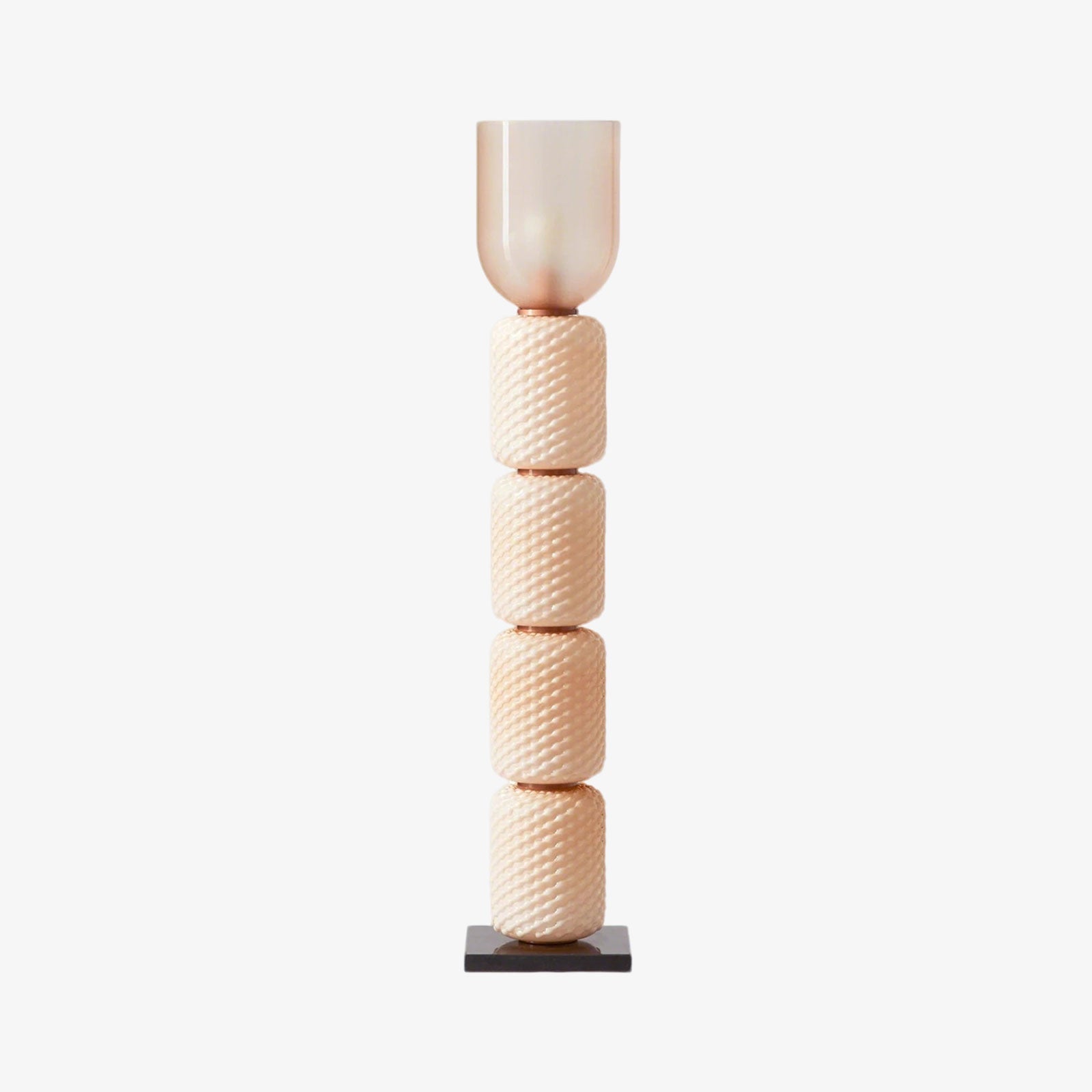 Tiered Column Glass Standing Floor Lamp