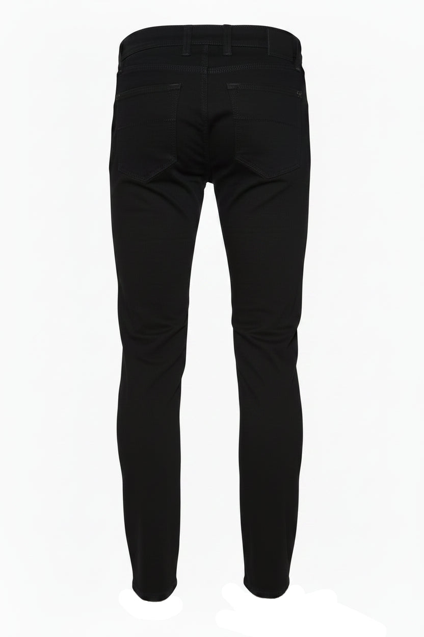 Tramarossa Solid Black Denim Pants