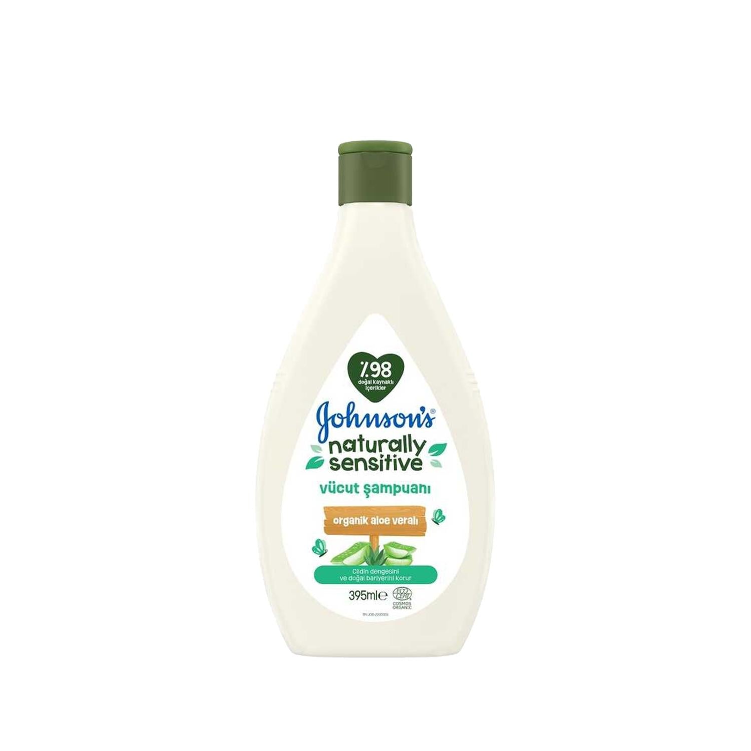 Johnson's Baby Naturally Sensitive Baby Body Wash - Gentle, Hypoallergenic, and Natural Ingredients for Sensitive Skin - 13.36 fl oz