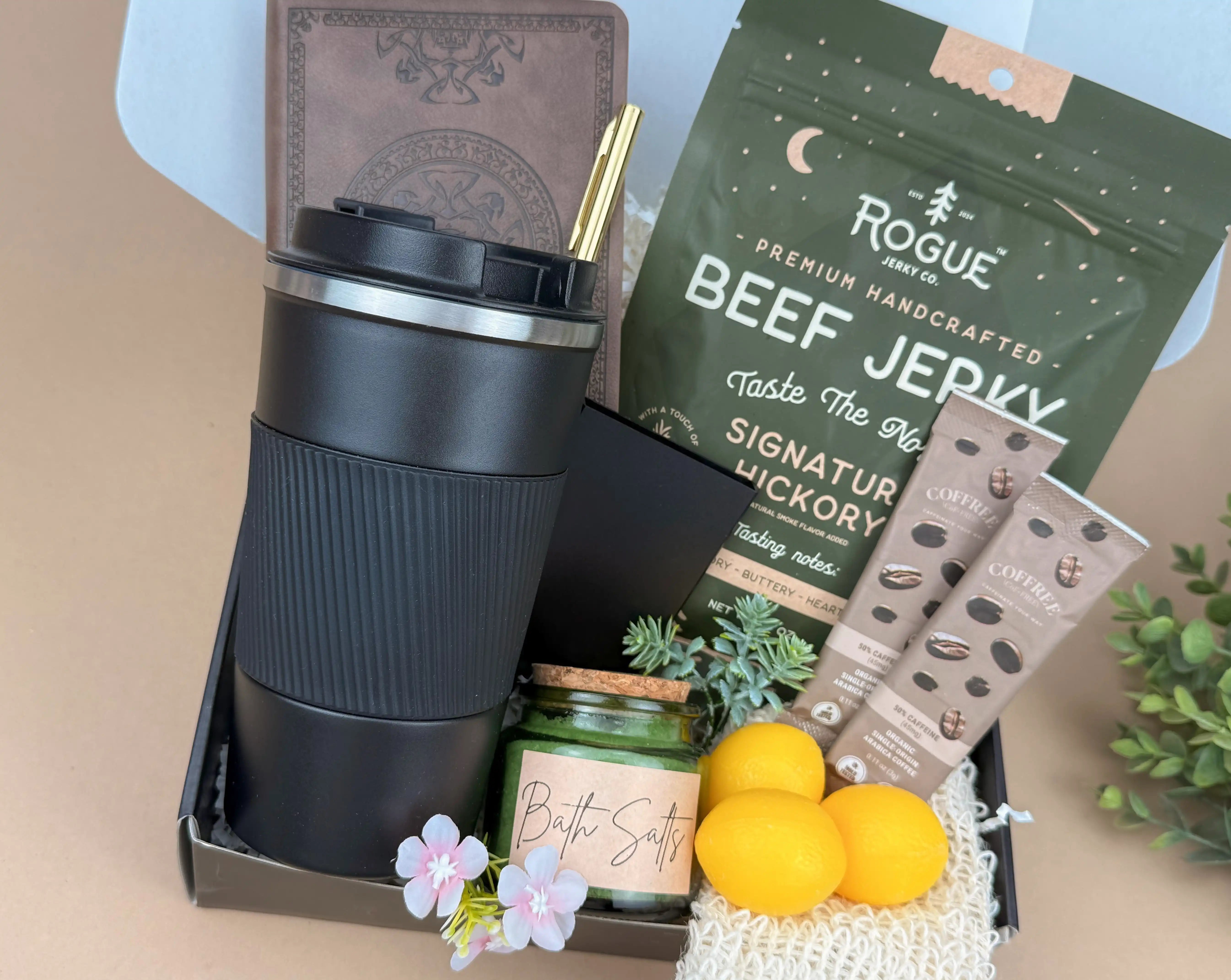 Thank You Gift Box for Him – Insulated Tumbler & Journal Set | Luxury Appreciation Gift Box