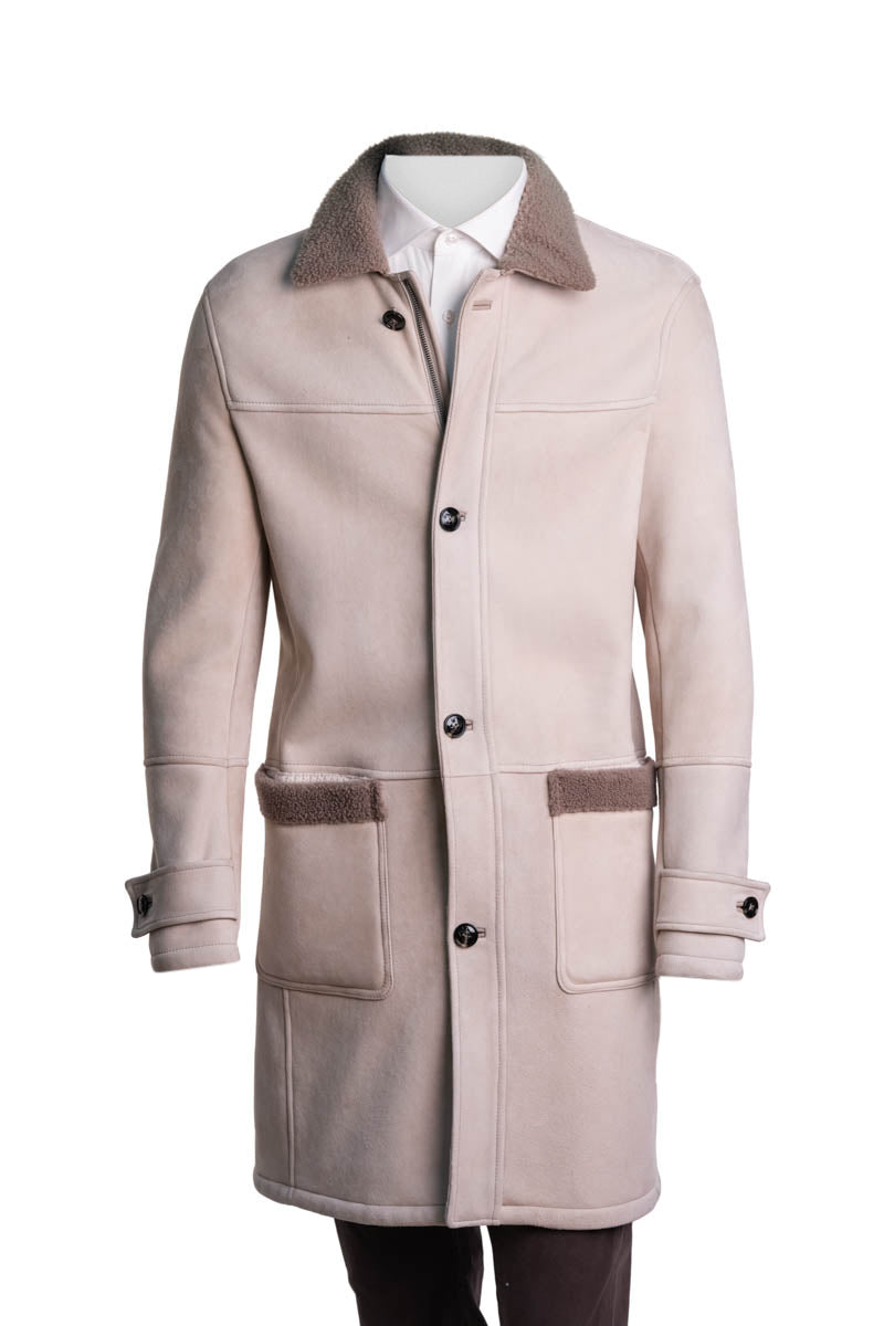 Kiton Zip-Up Lambskin-Shearling-Cashmere Coat