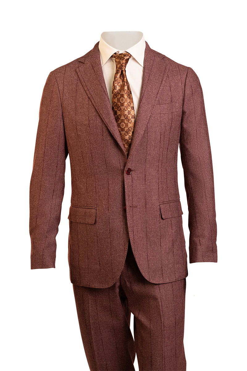 Sartorio Pinstripe Virgin Wool-Cotton-Cashmere Suit