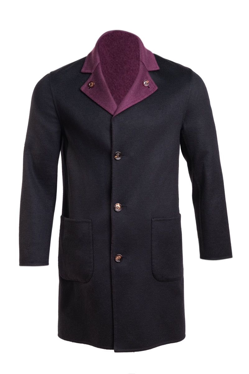 Kired by Kiton PARANA1 Cashmere Reversible Overcoat