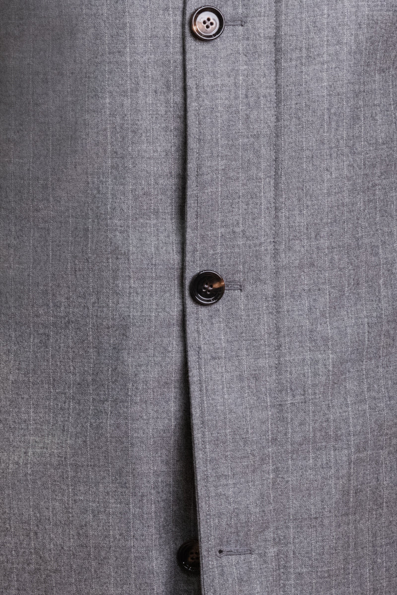 Kired Kata Pinstriped Virgin Wool Overcoat