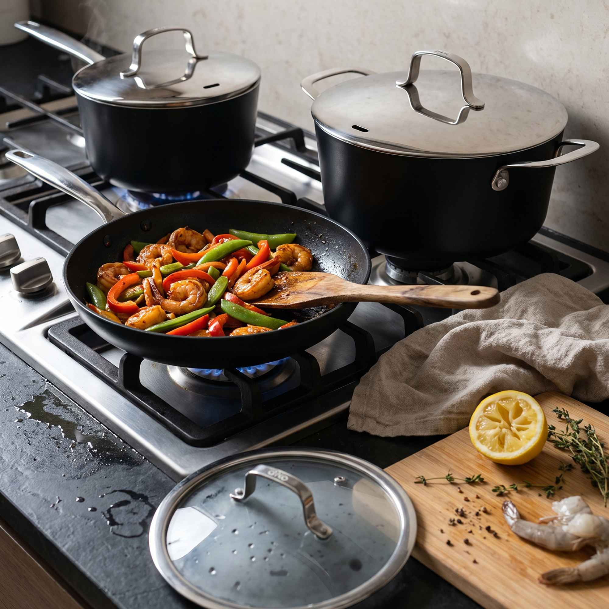 Ceramic Nonstick Cookware Set, 9-Piece