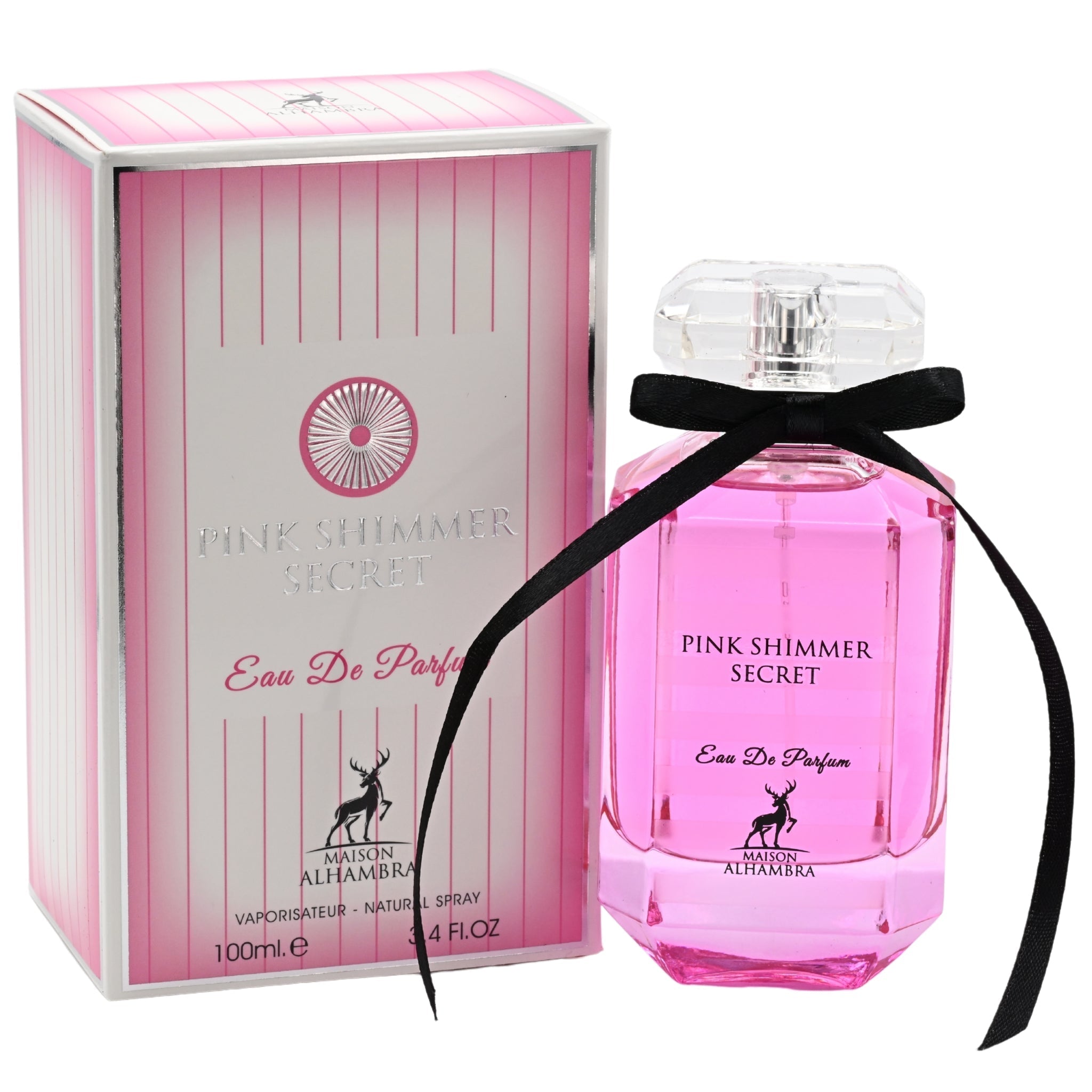 Pink Shimmer Secret by Maison Alhambra Eau De Parfum for Women 3.4 oz