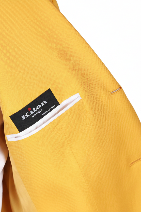 Kiton Birdseye Cotton-Linen Sport Jacket