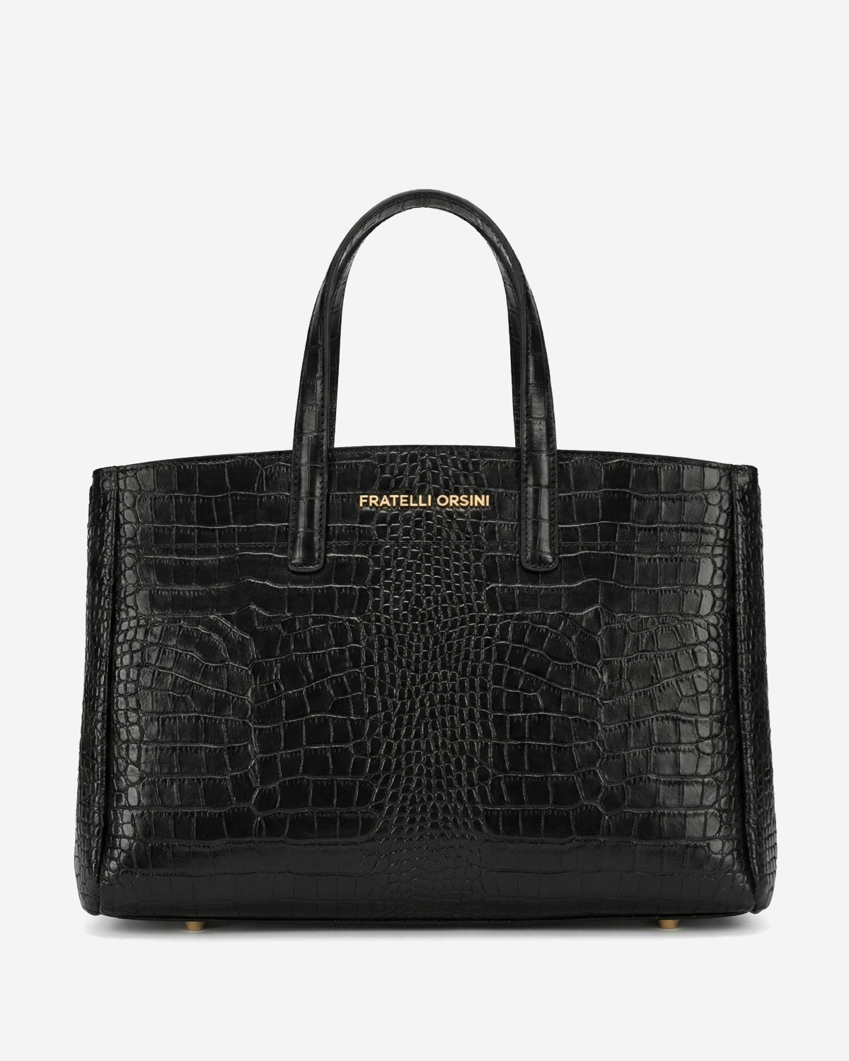 Valentina (black) - Italian calf leather women's handbag (with shoulder strap)