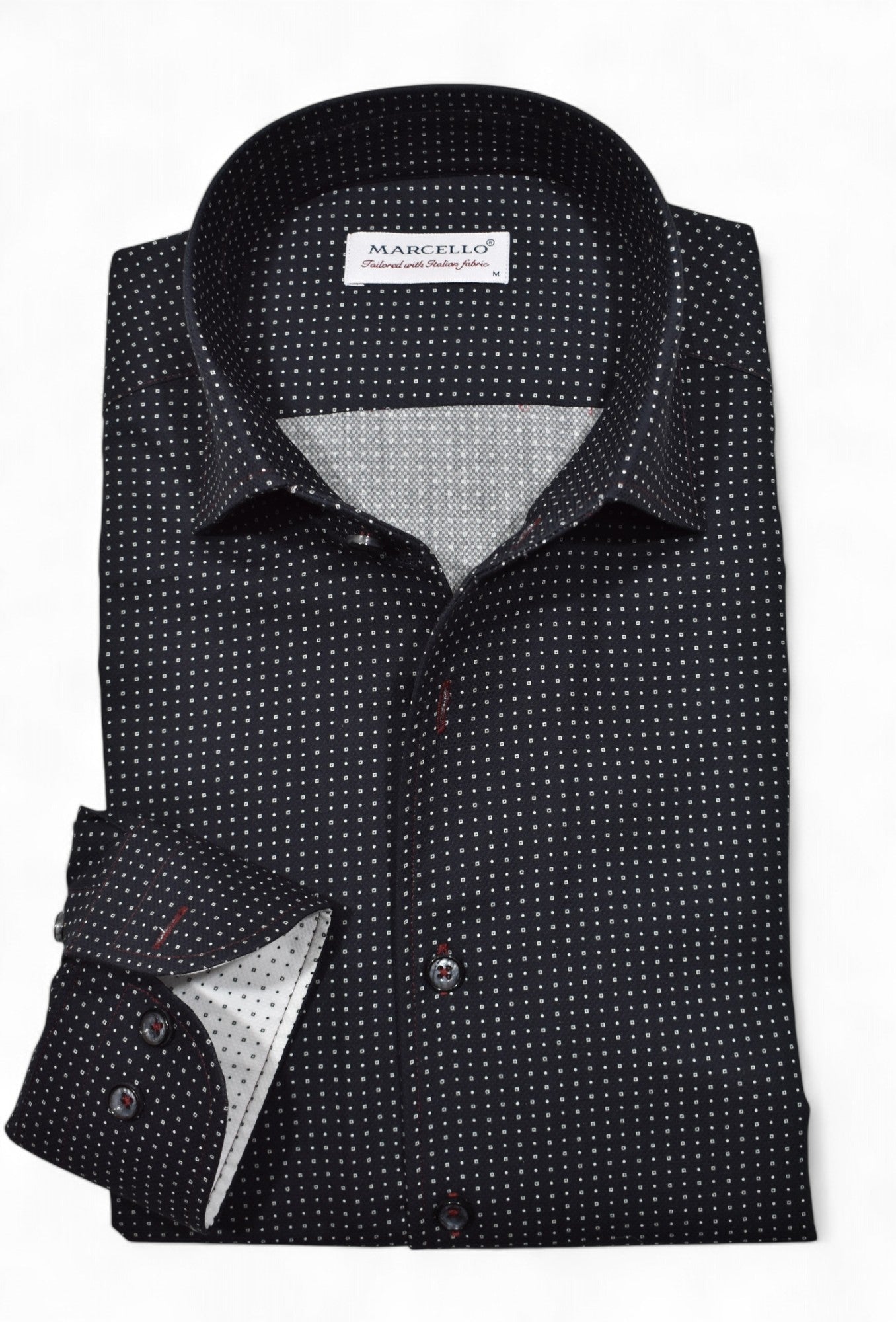 W133 Black with White Fine Squares