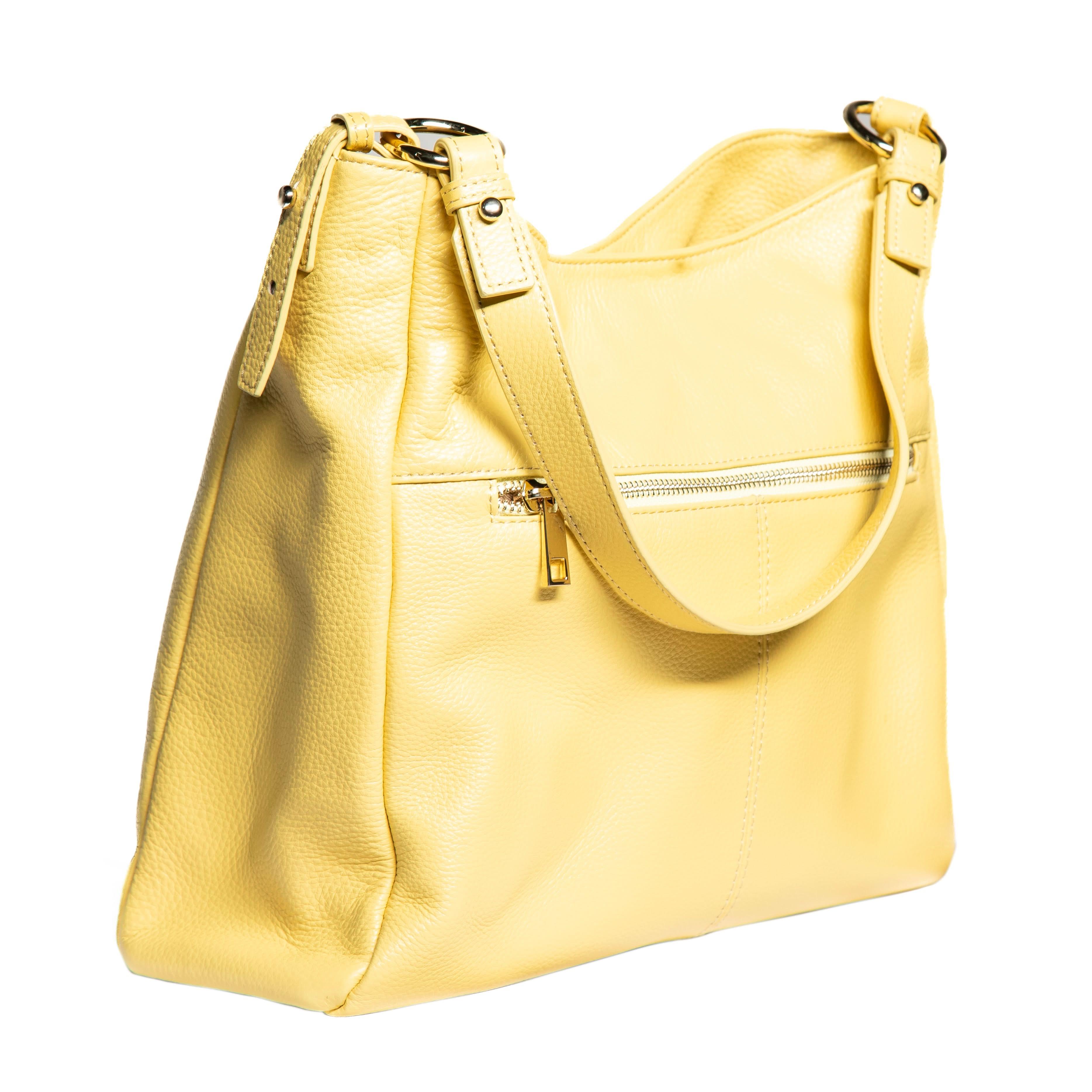 Sophia Large Full-Grain Leather Hobo Crossbody Bag for Women