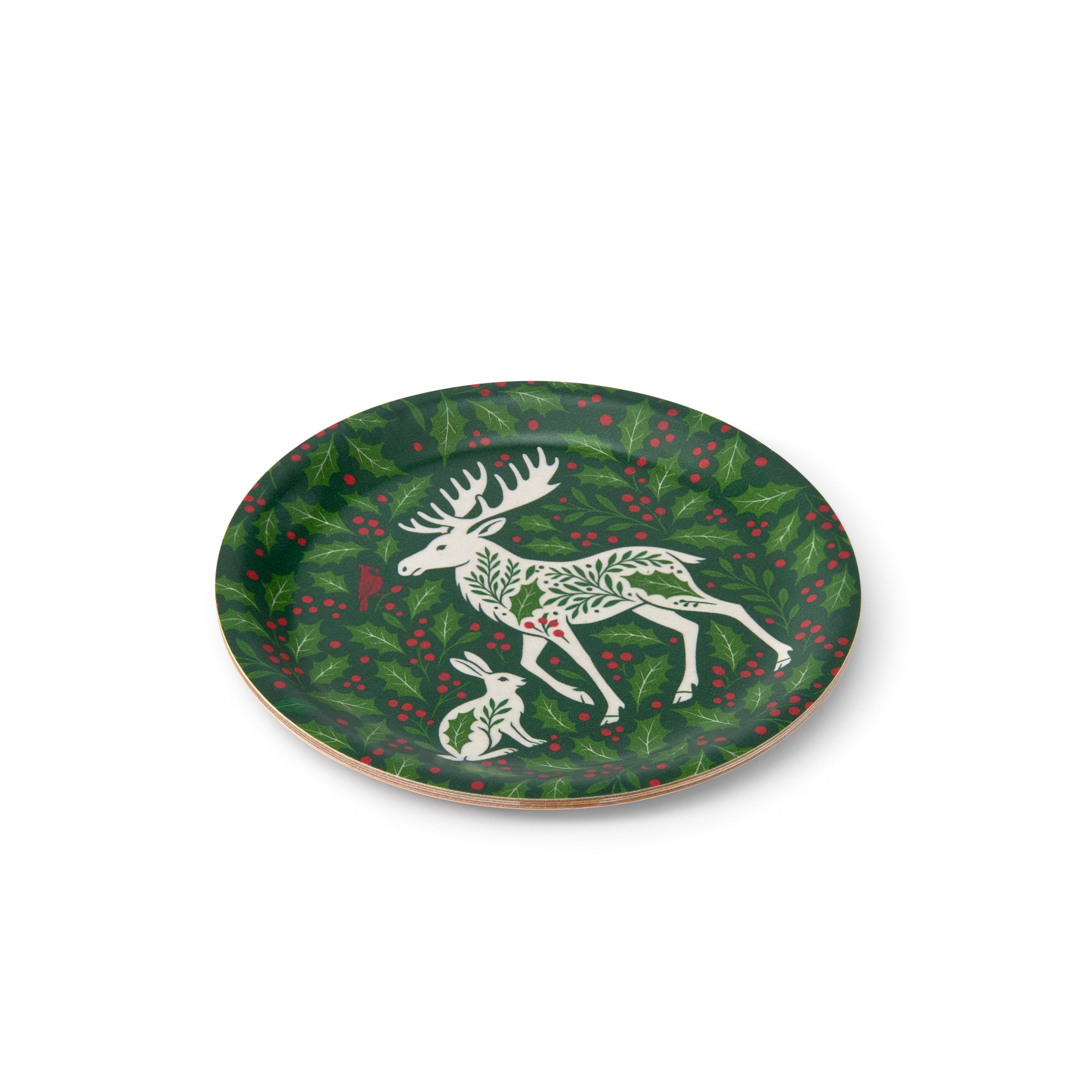 Festive Forest Friends Birchwood Mini Trays Set of 2