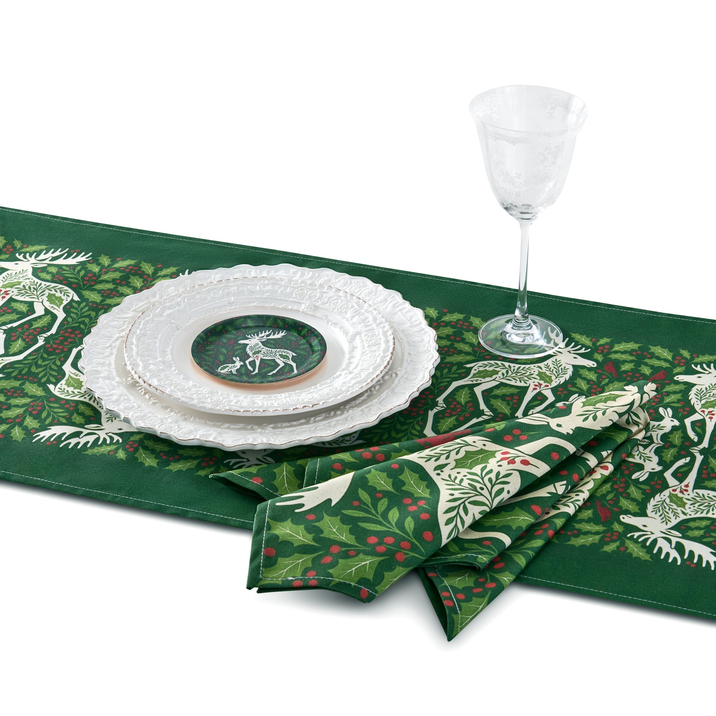 Festive Forest Friends Birchwood Mini Trays Set of 2