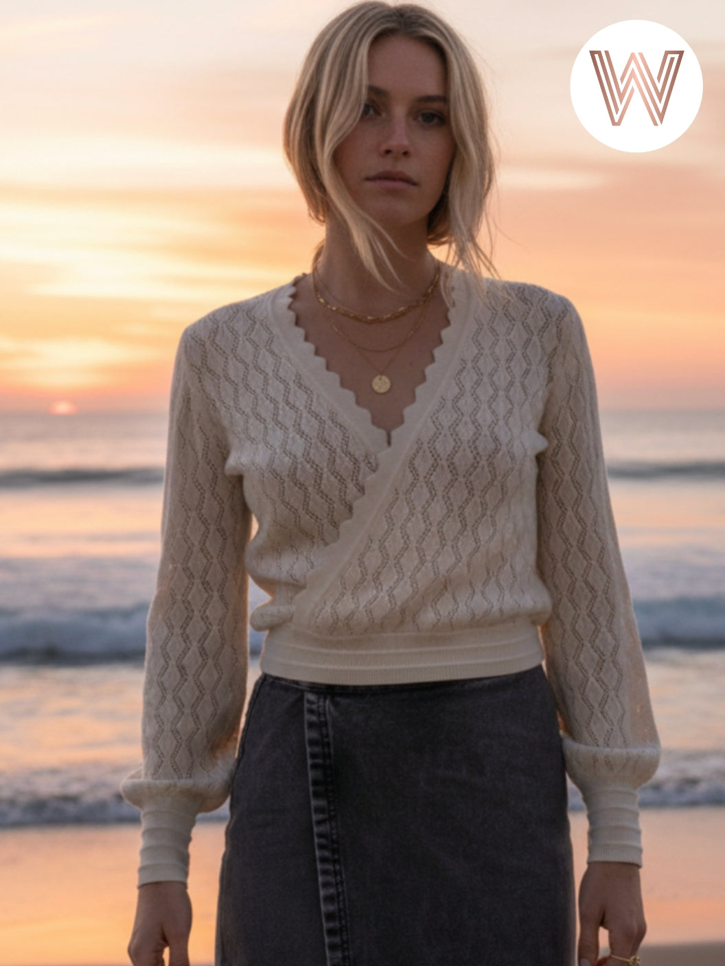 Chloe Wrap - Ecru
