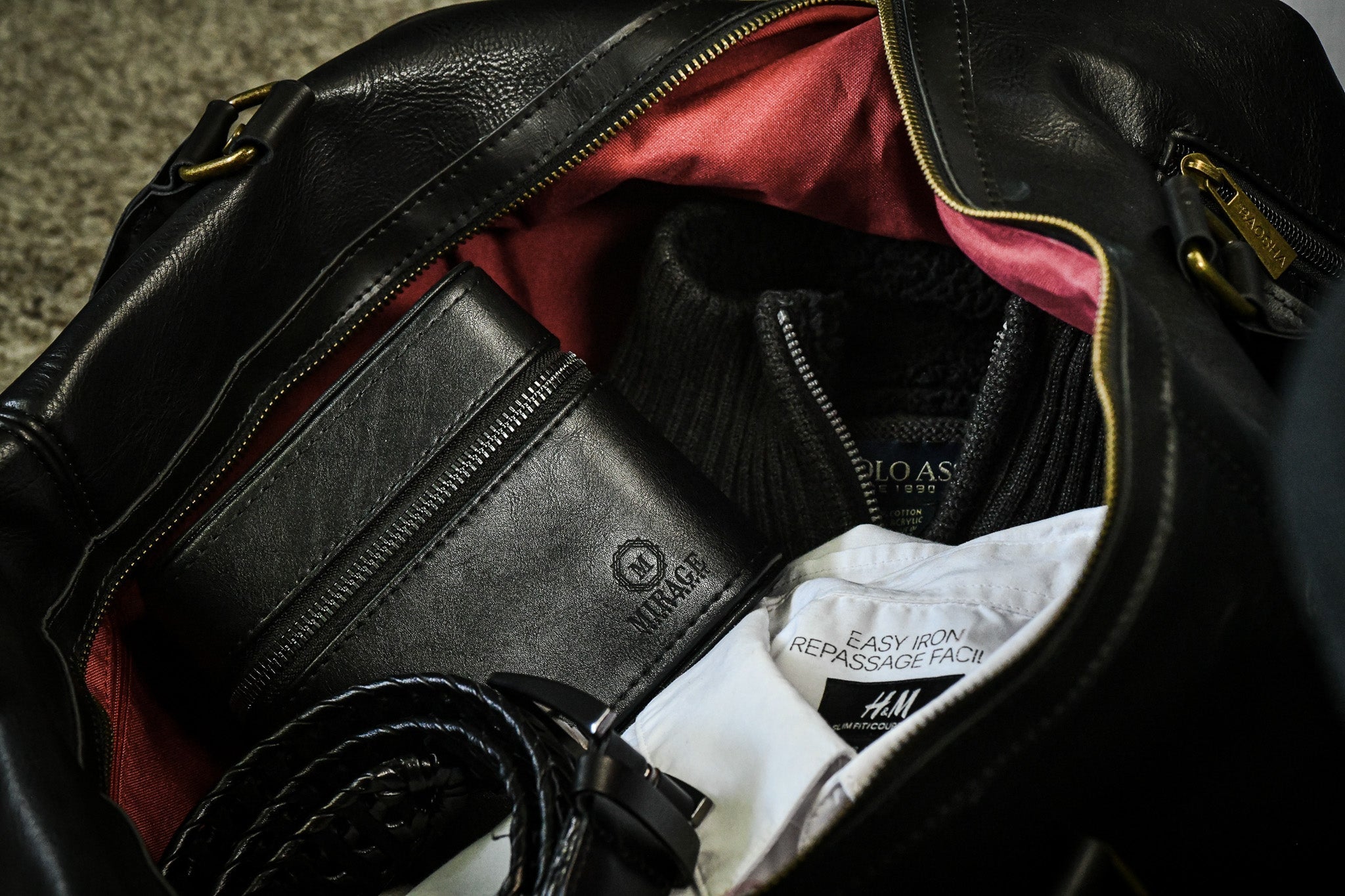 Watch and Jewelry Travel Case - Genuine Leather - Obsedian Black