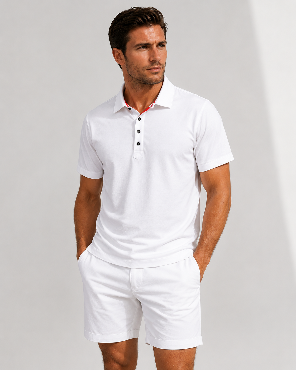 Buki Cinqo Polo 2-Pack - White/Navy  - Men
