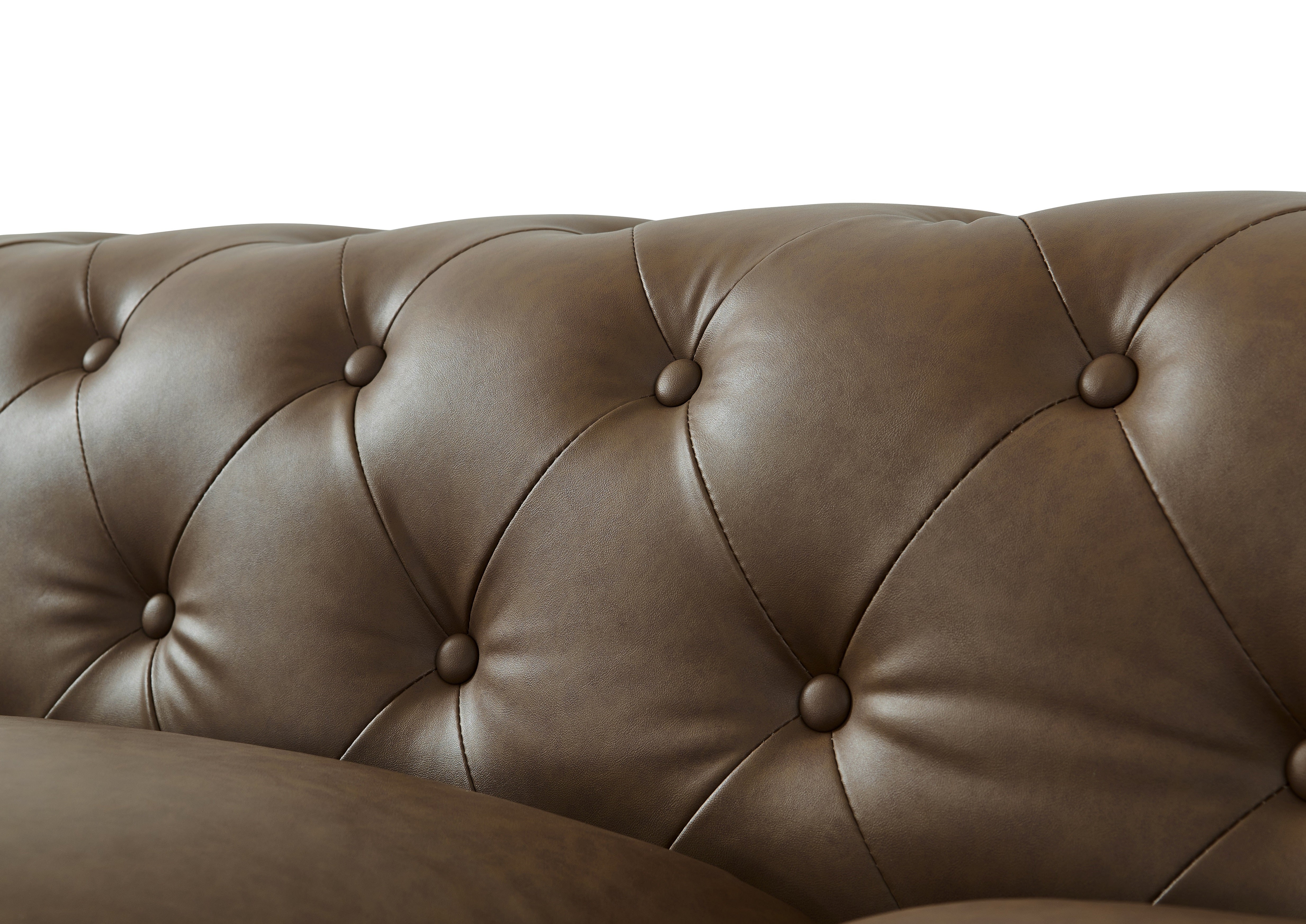 Cornelia Modern Contemporary Eco Leather Love Seat - Brown