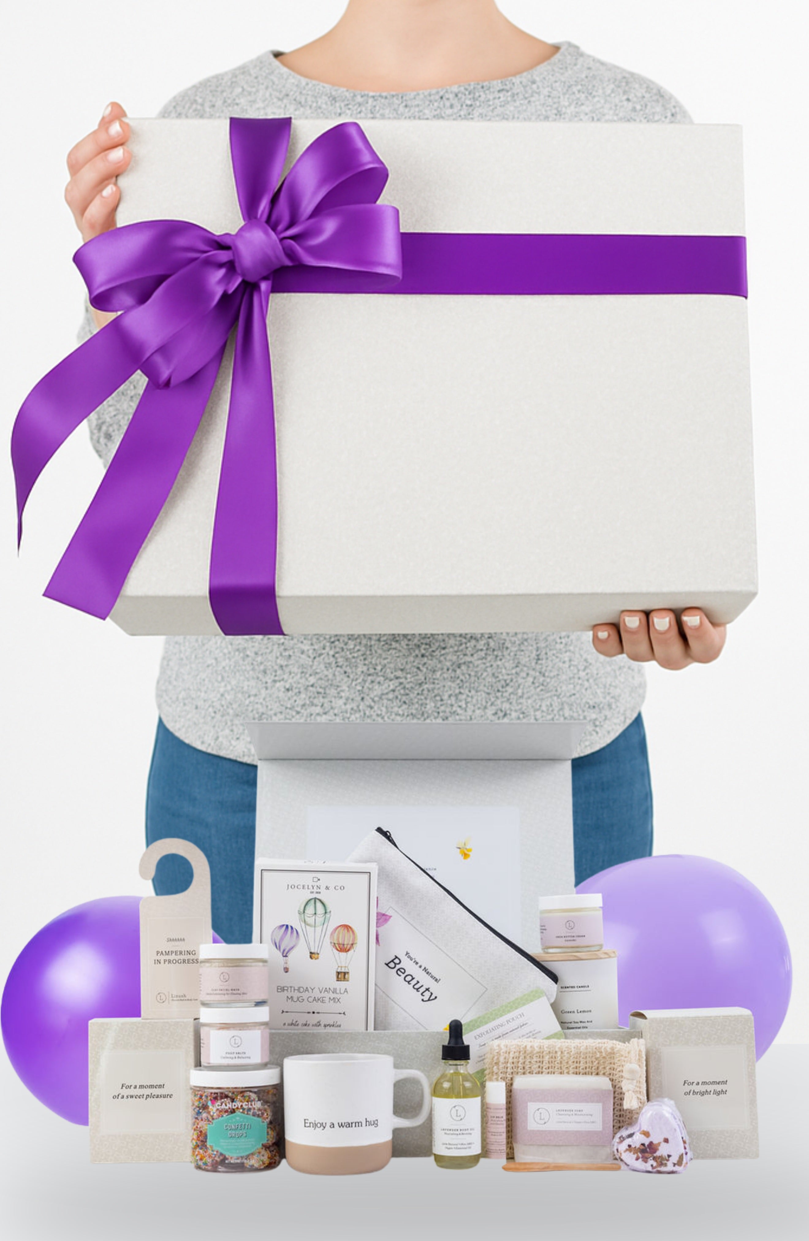 Luxury Birthday Gift Basket for Her – Natural Spa & Self-Care
