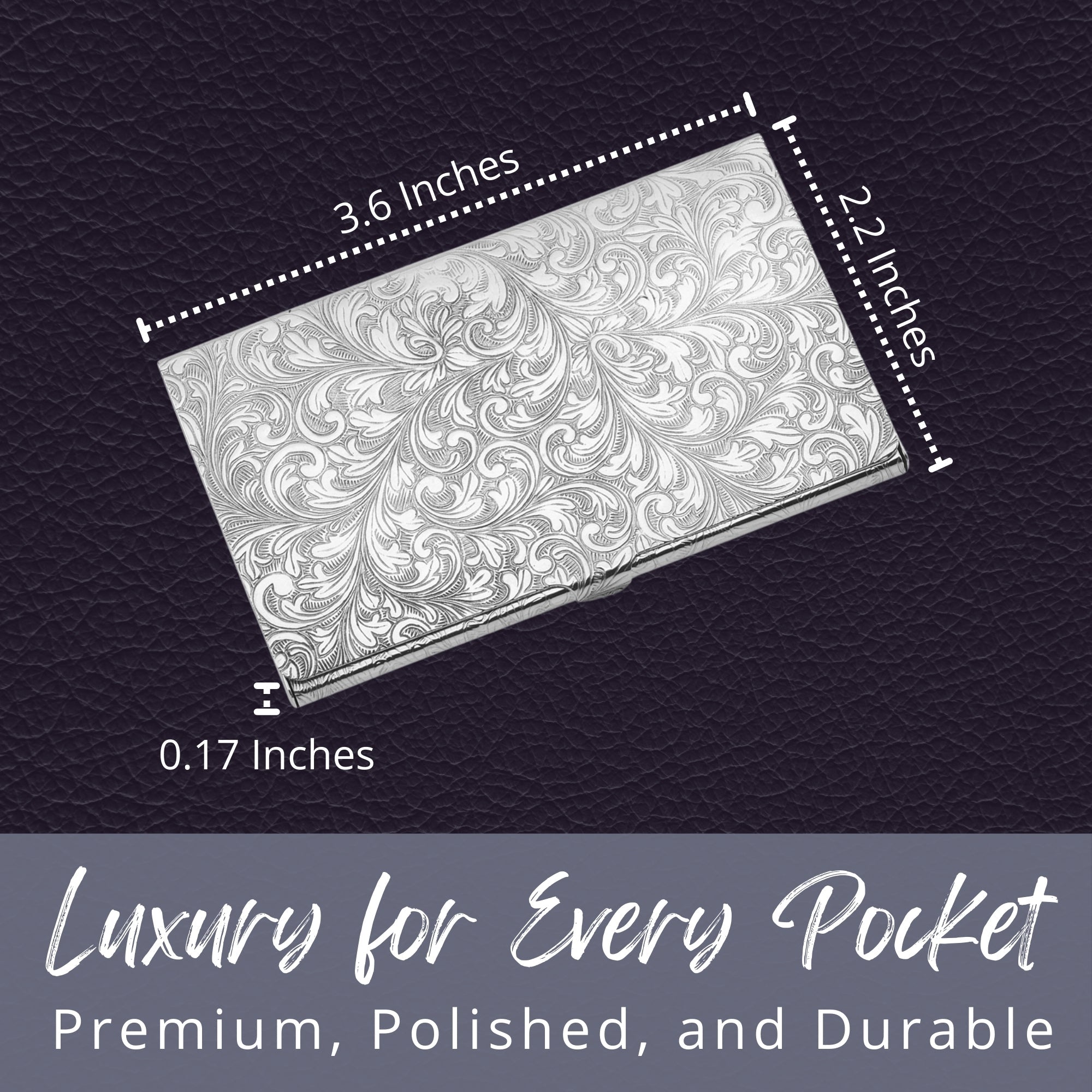 Z.SAMUEL Luxury Sterling Silver 925 Business Card Holder Italy for Men and Women