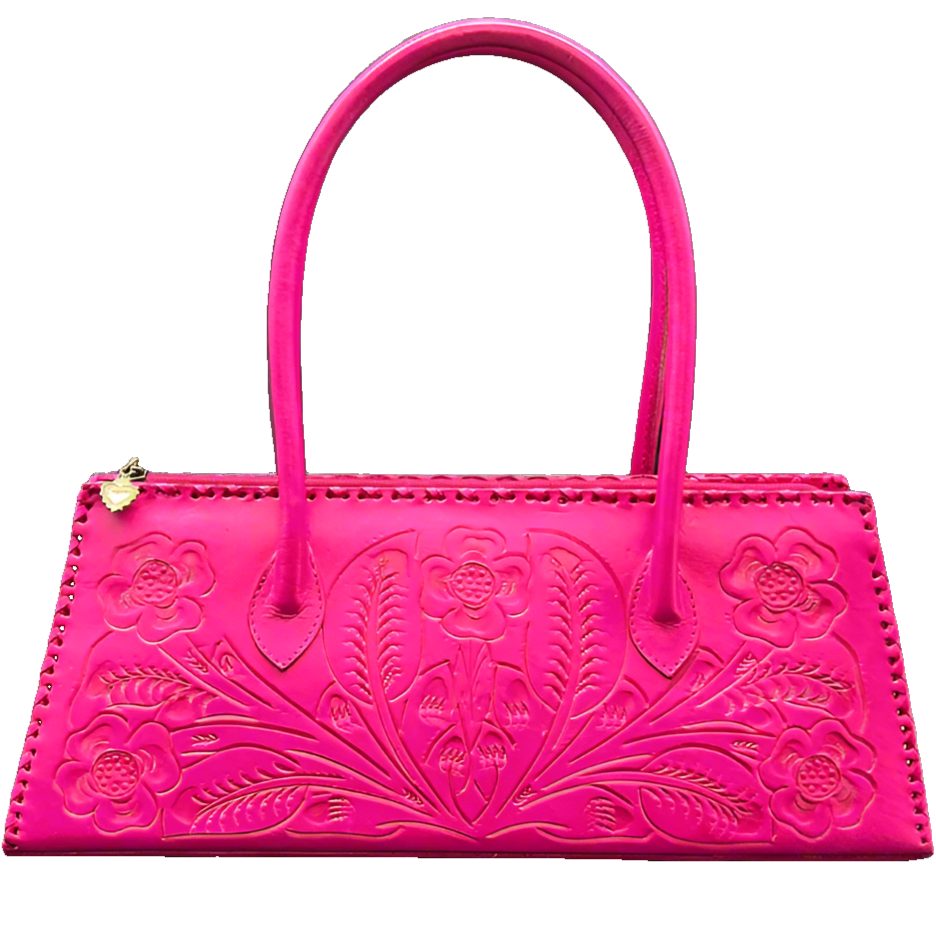 The Abby| Floral Hand-Tooled Leather Clutch & Crossbody