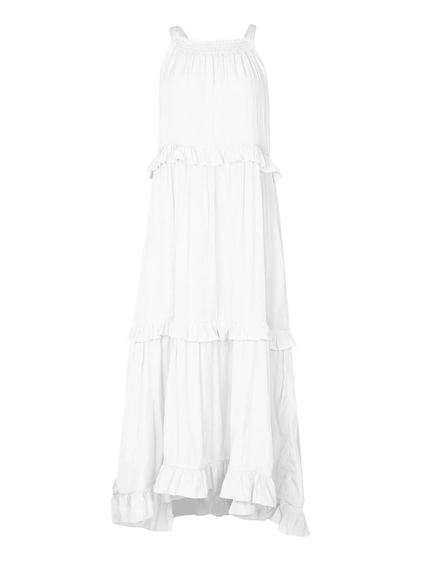 Ruffled Tiered Sleeveless Maxi Dress