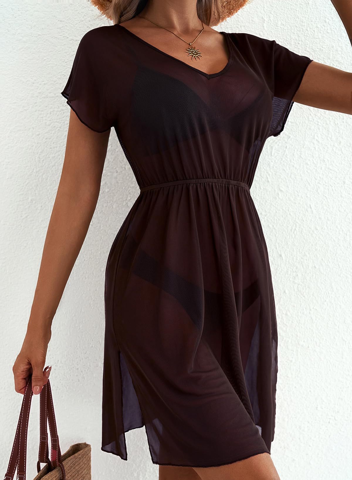 Printed Short Sleeve Mini Dress