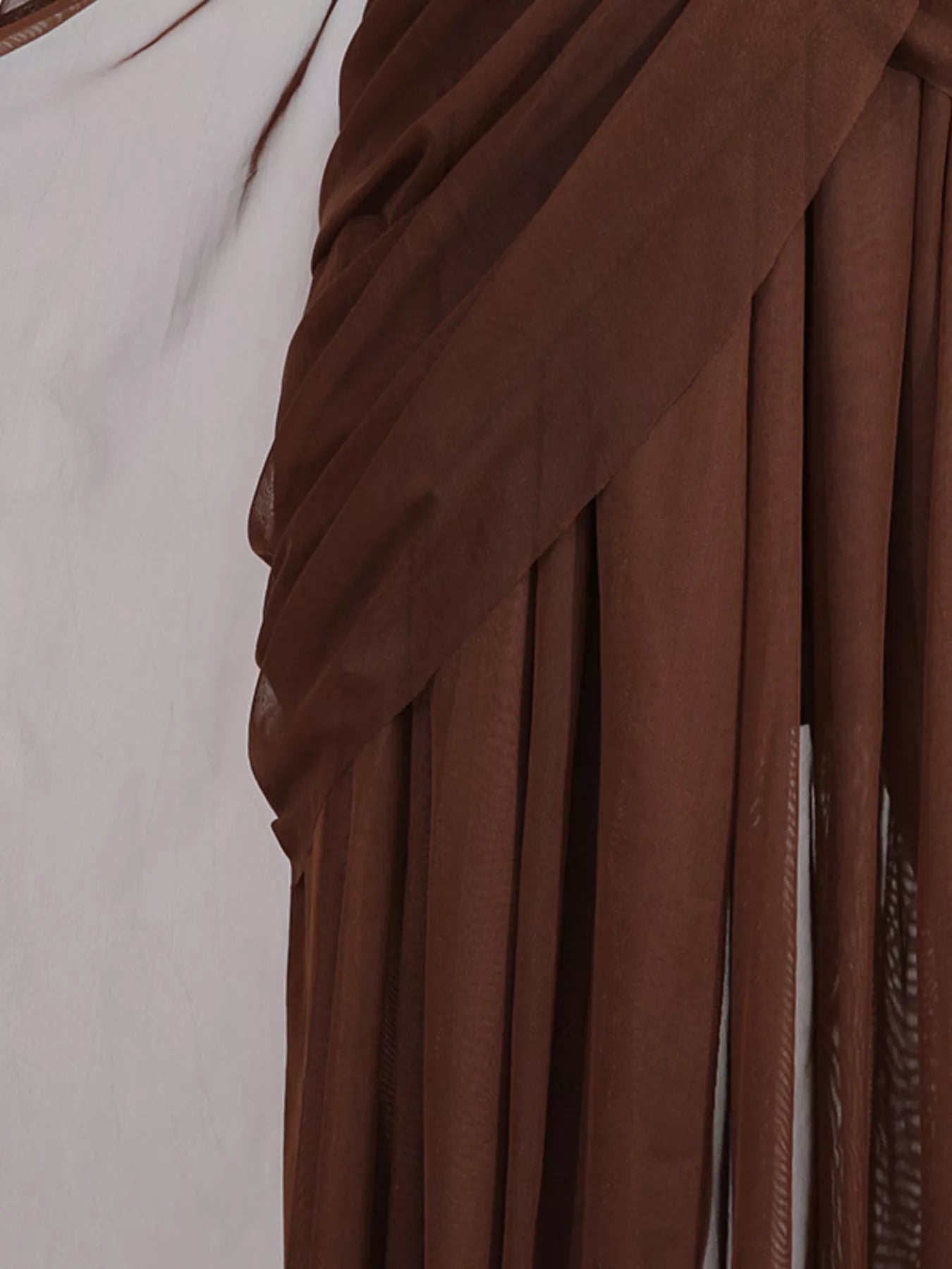 One-Shoulder Flowy Mesh Dress