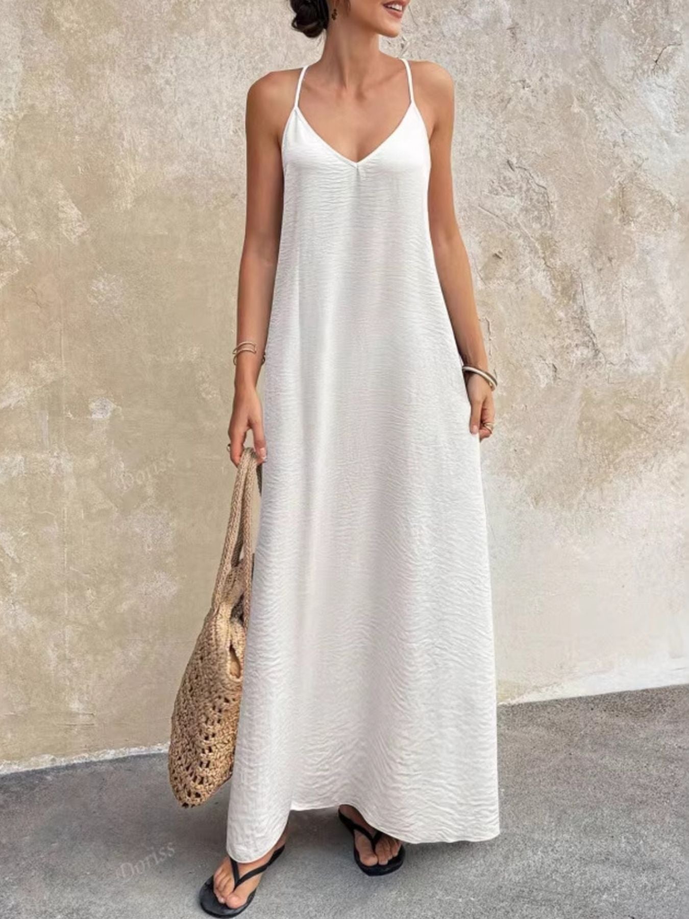 V-Neck Maxi Cami Dress