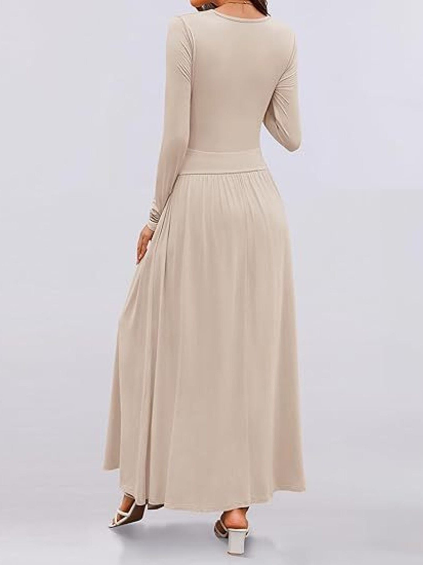 Long Sleeve Maxi Dress with Pockets