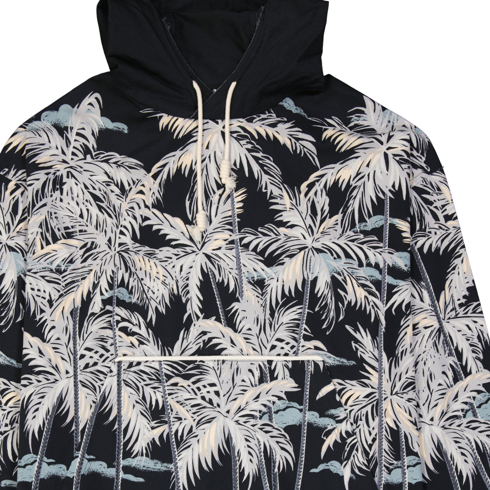 Palm Angels Hooded Printed Shirt Men