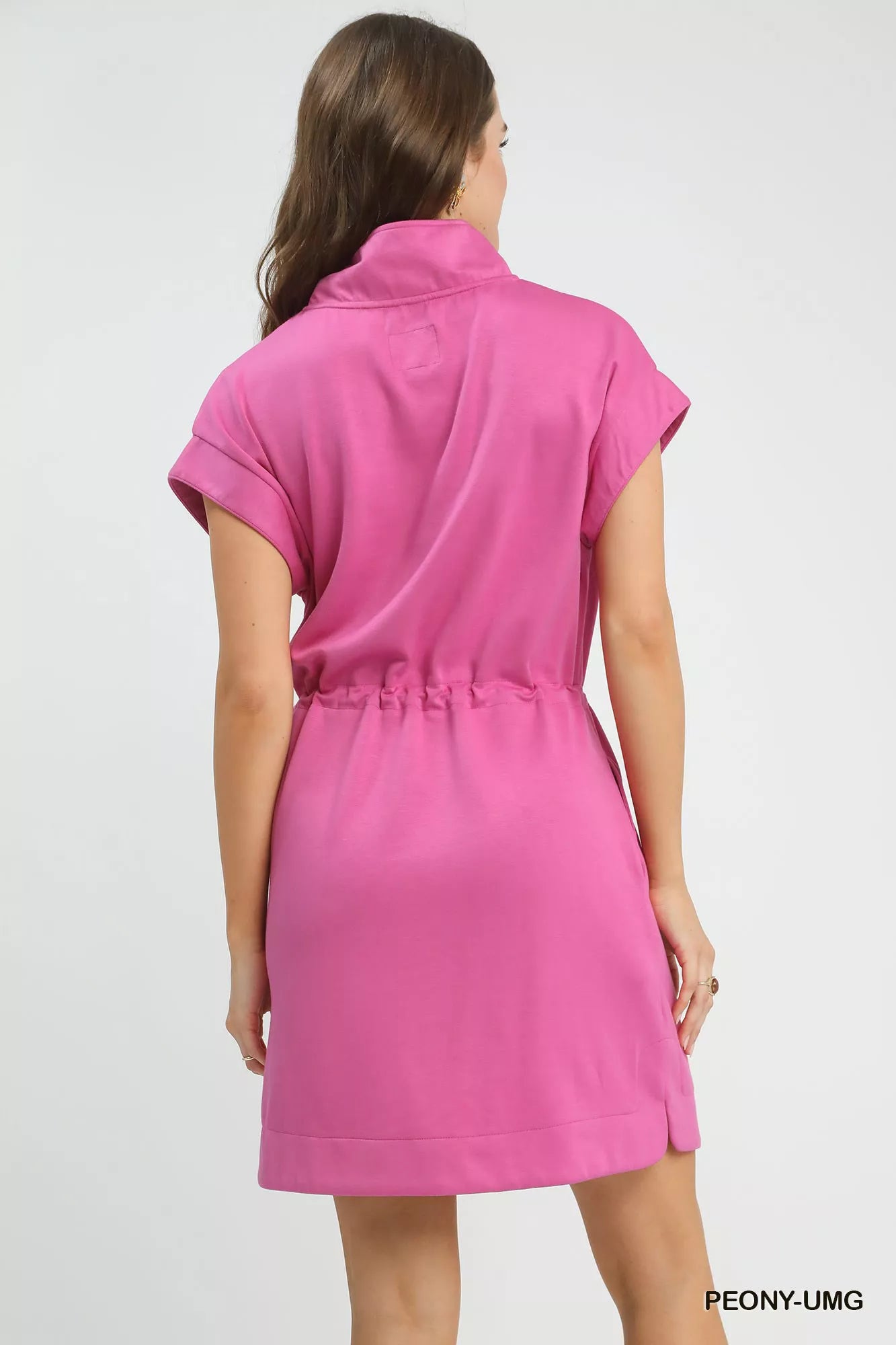 Umgee Dolman Sleeve Zip Detail Dress