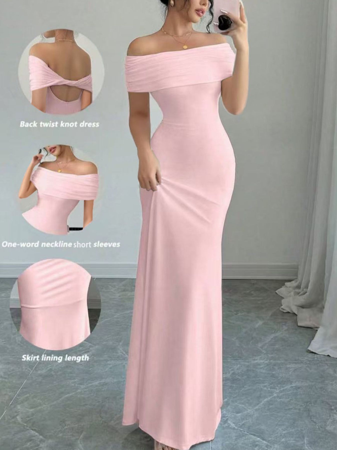 Off-Shoulder Bodycon Maxi Dress