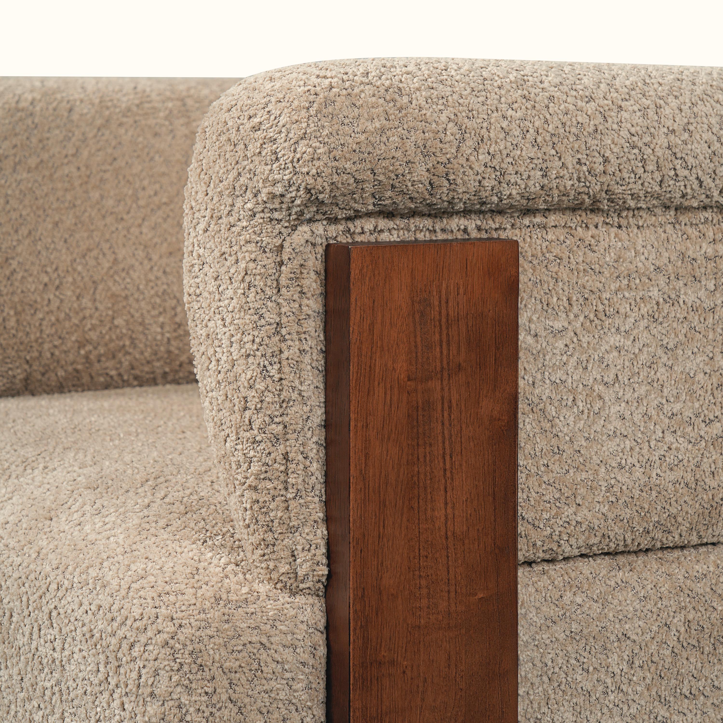31.7" Mid-Century Curved Barrel Accent Chair