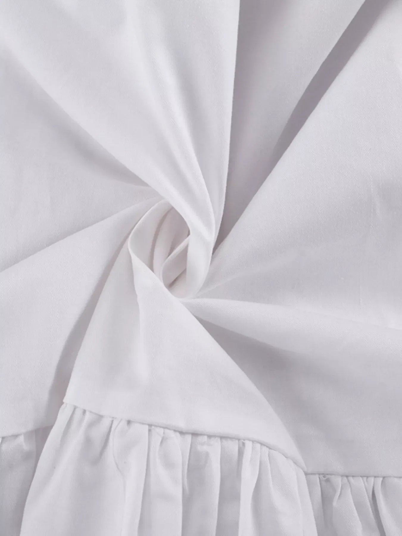 Button-Up Balloon Sleeve Mini Dress