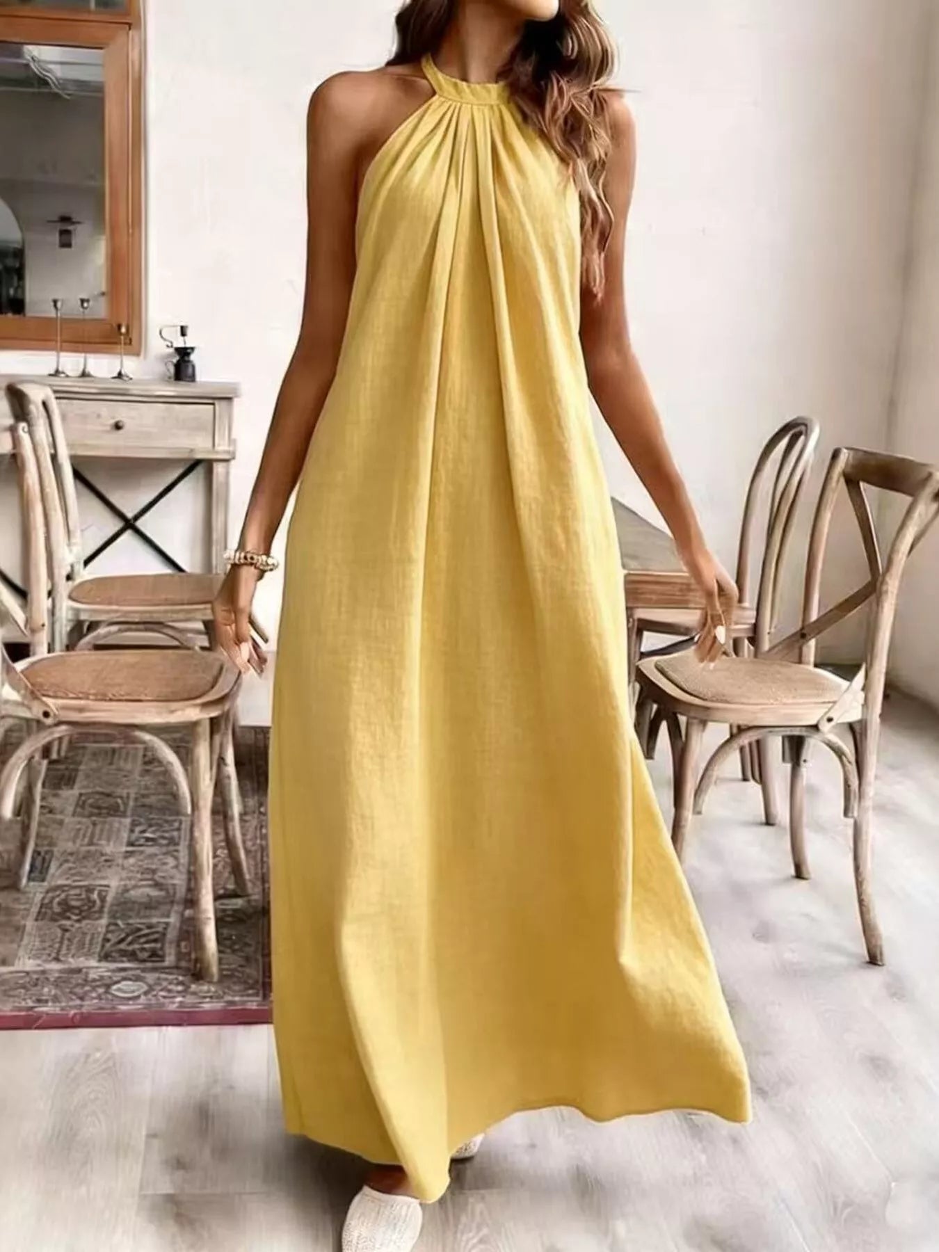 Halter Neck Maxi Dress