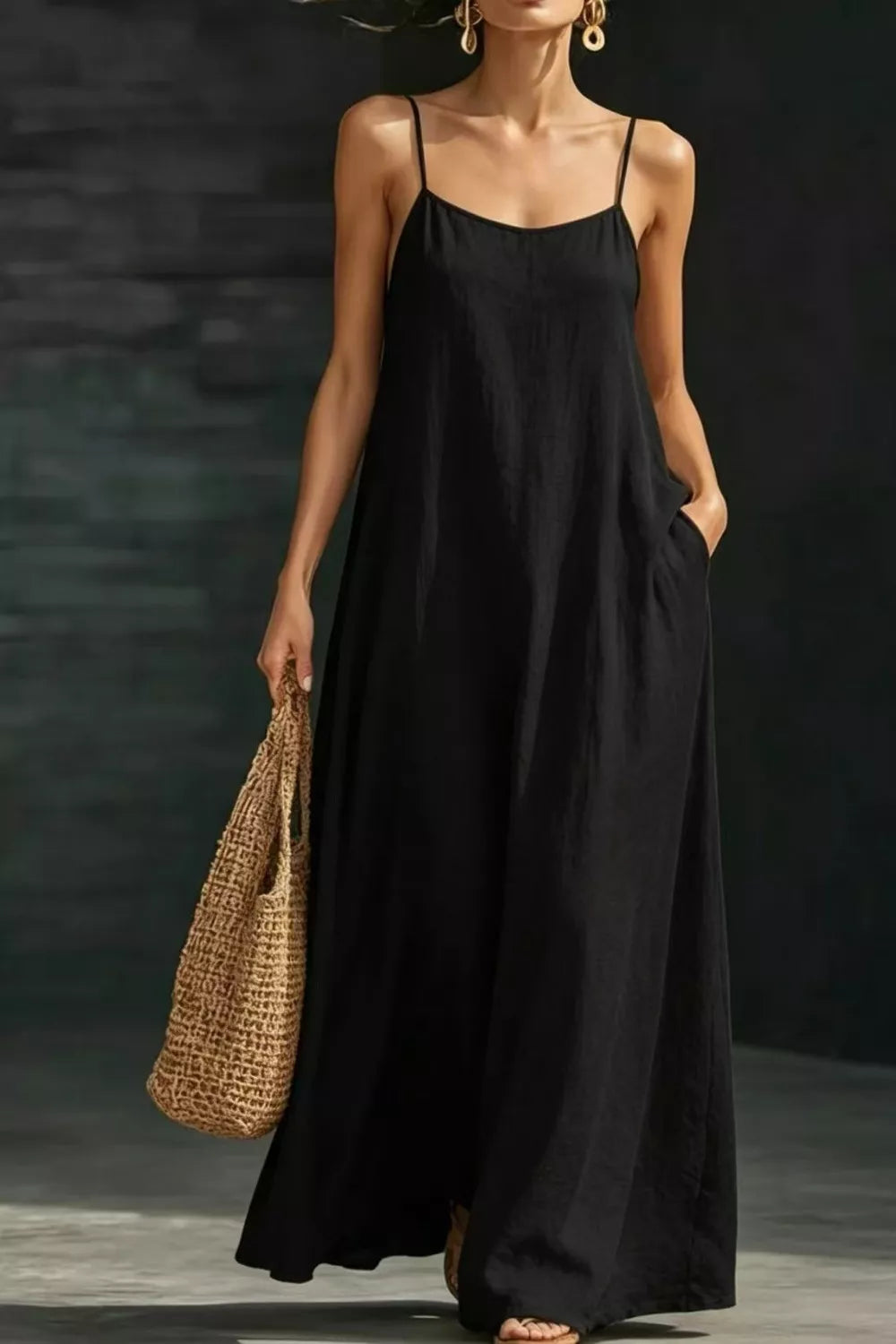 Sleeveless Loose Fit Maxi Dress