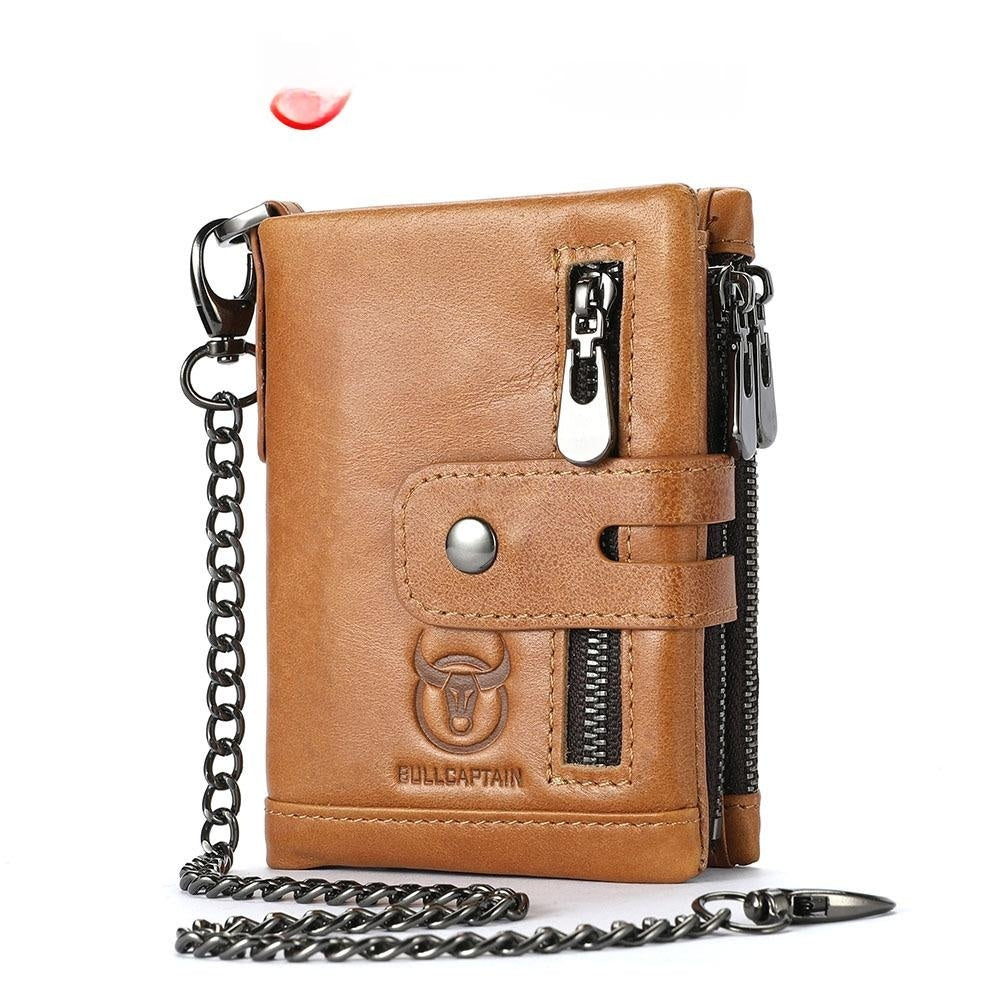 Captain Bull Mens Genuine Leather Phone Holder Wallet, Multi-functional