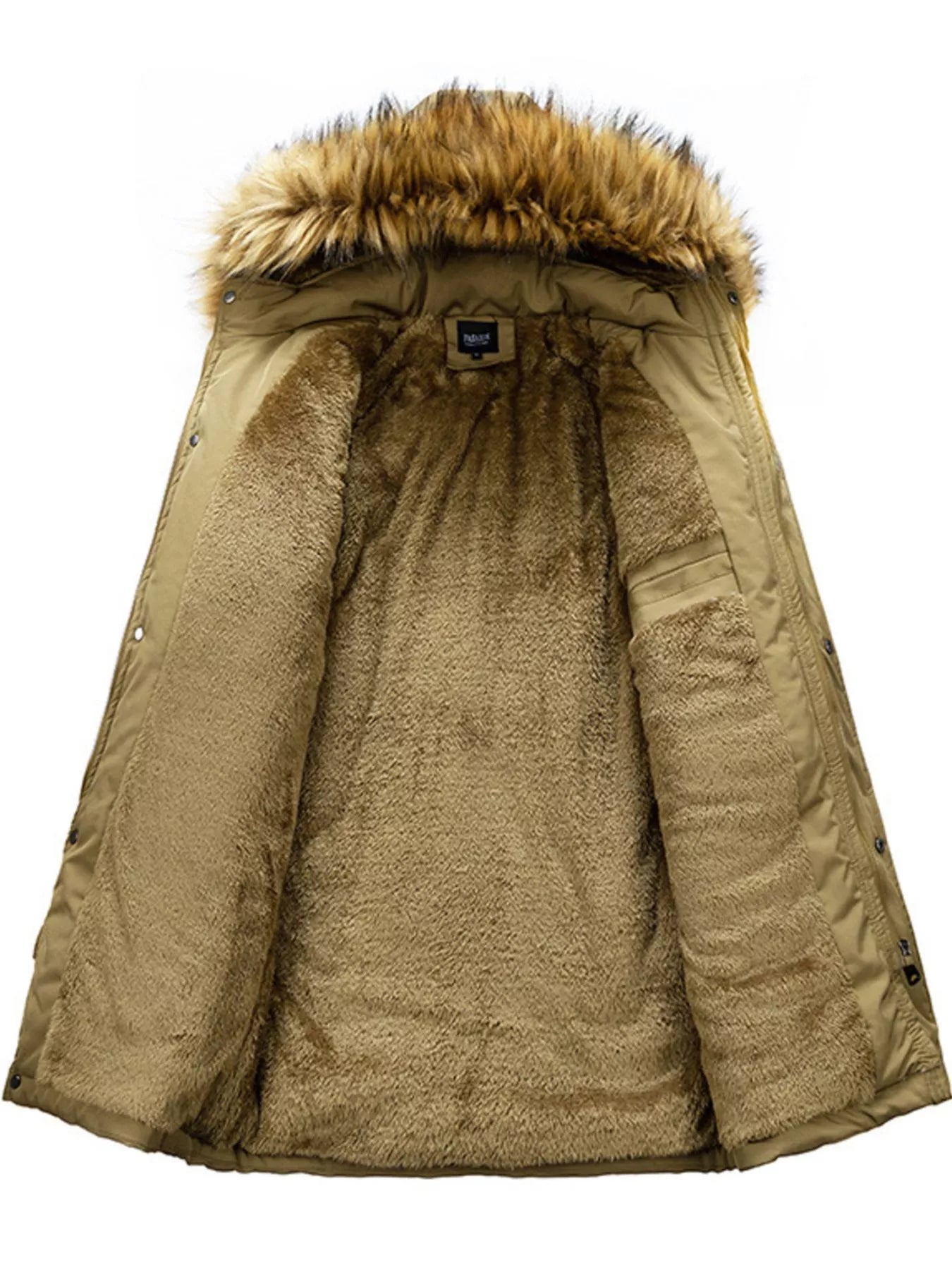 Men's Plus Size Fur Hooded Winter Parka Coat