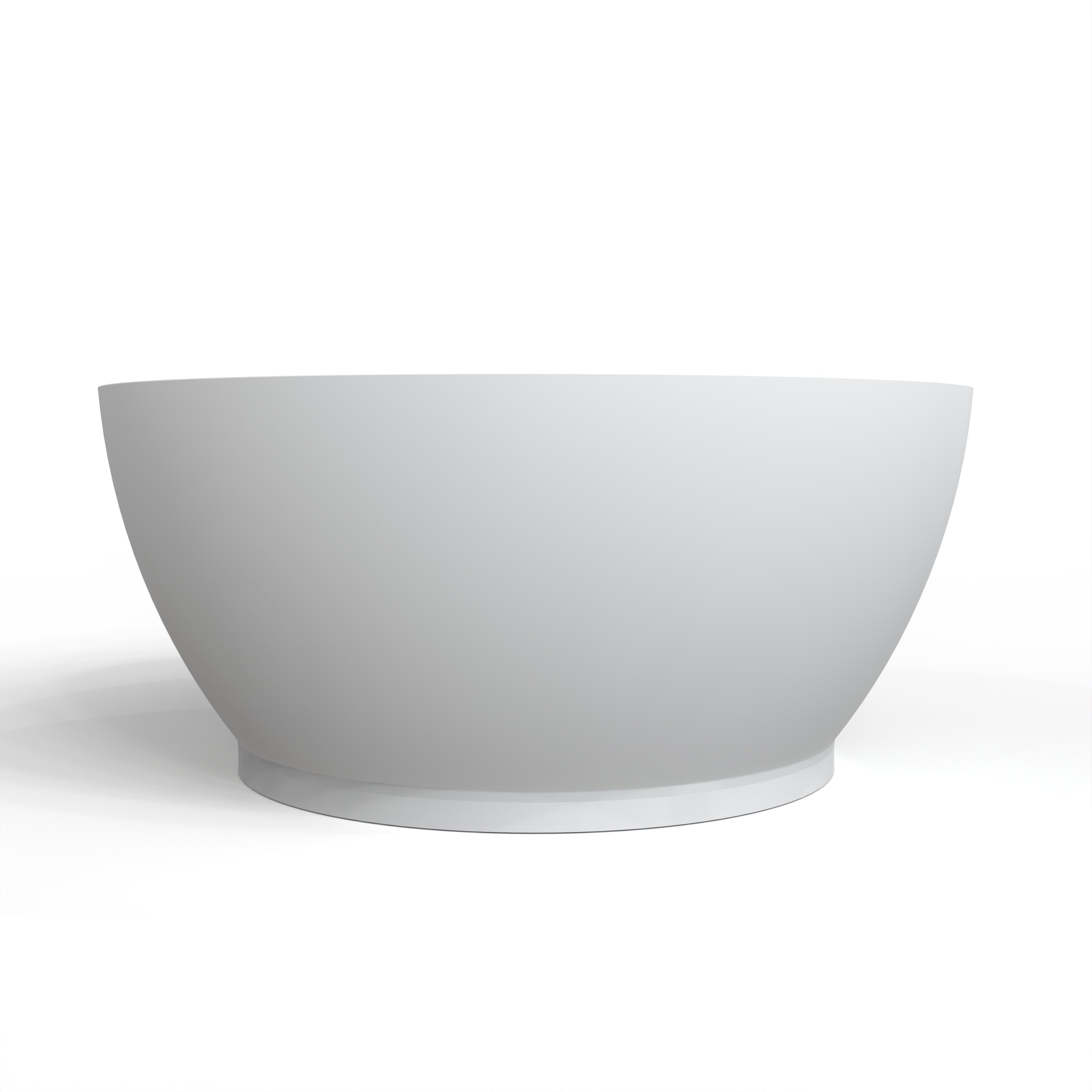 52.7 Inch Round Freestanding Solid Surface Soaking Bathtub