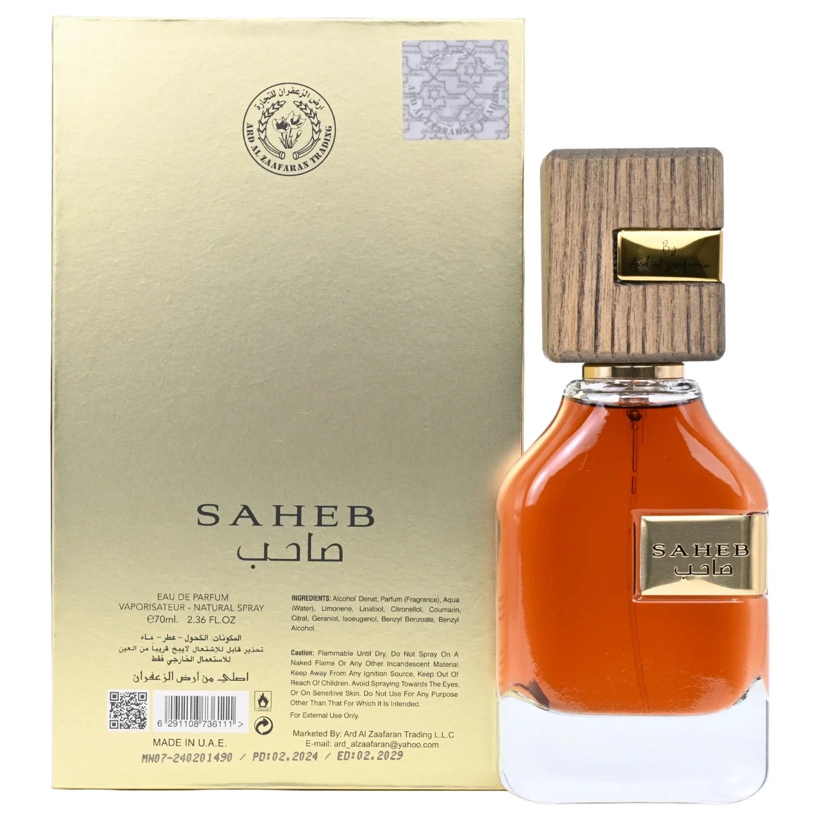 Saheb by Ard Al Zaafaran Perfume for Unisex EDP 2.36 fl oz