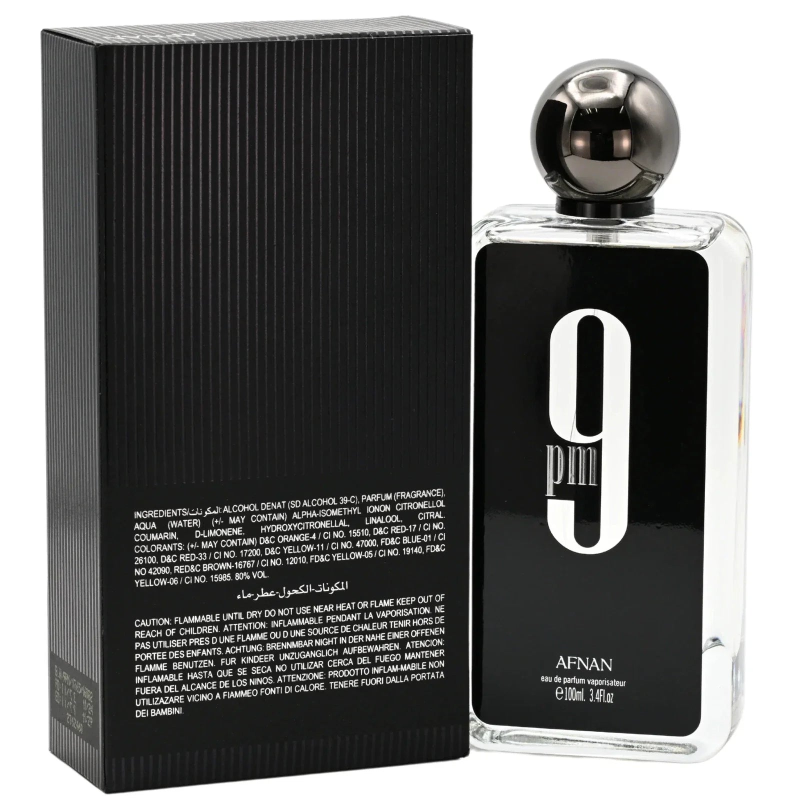 Afnan 9PM Eau De Parfum for Men EDP 3.4 oz