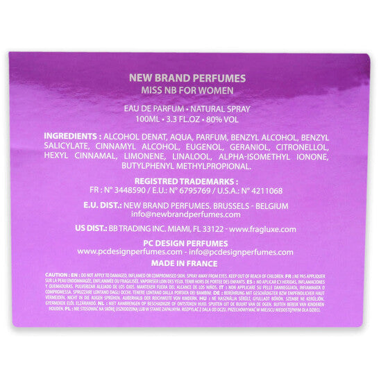 New Brand Miss Perfume for Women EDP 3.3 oz