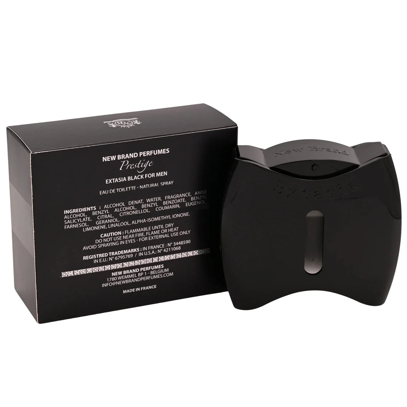 Prestige Extasia Black by New Brand for Men EDT 3.3 oz