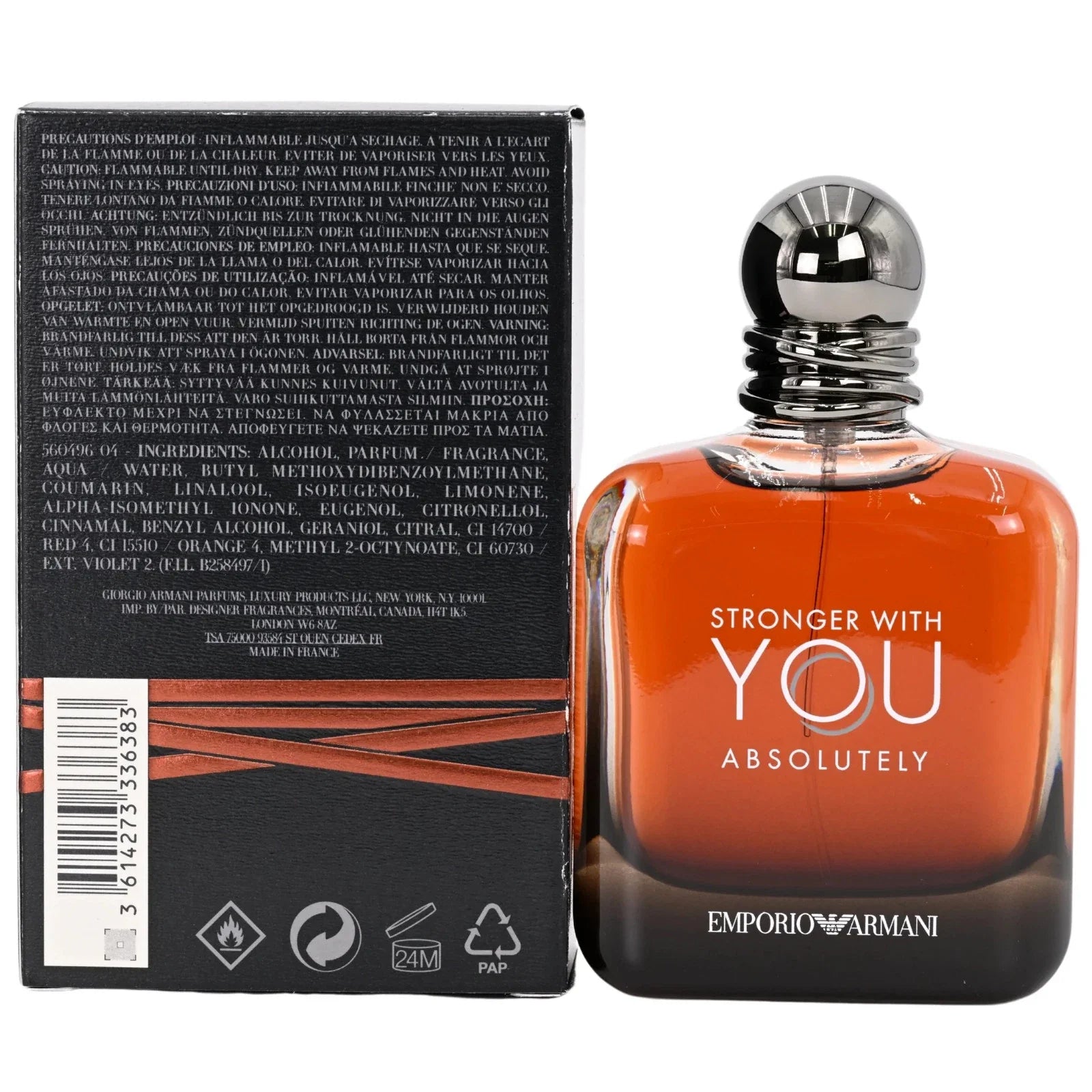 Stronger With You Absolutely by Giorgio Armani Eau De Parfum 3.4 oz