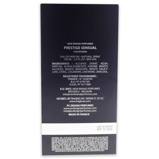 New Brand Prestige Sensual Perfume for Women EDP 3.3 oz