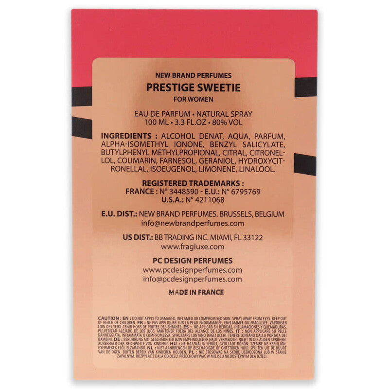 Prestige Sweetie by New Brand Perfume for Women EDP 3.3 oz