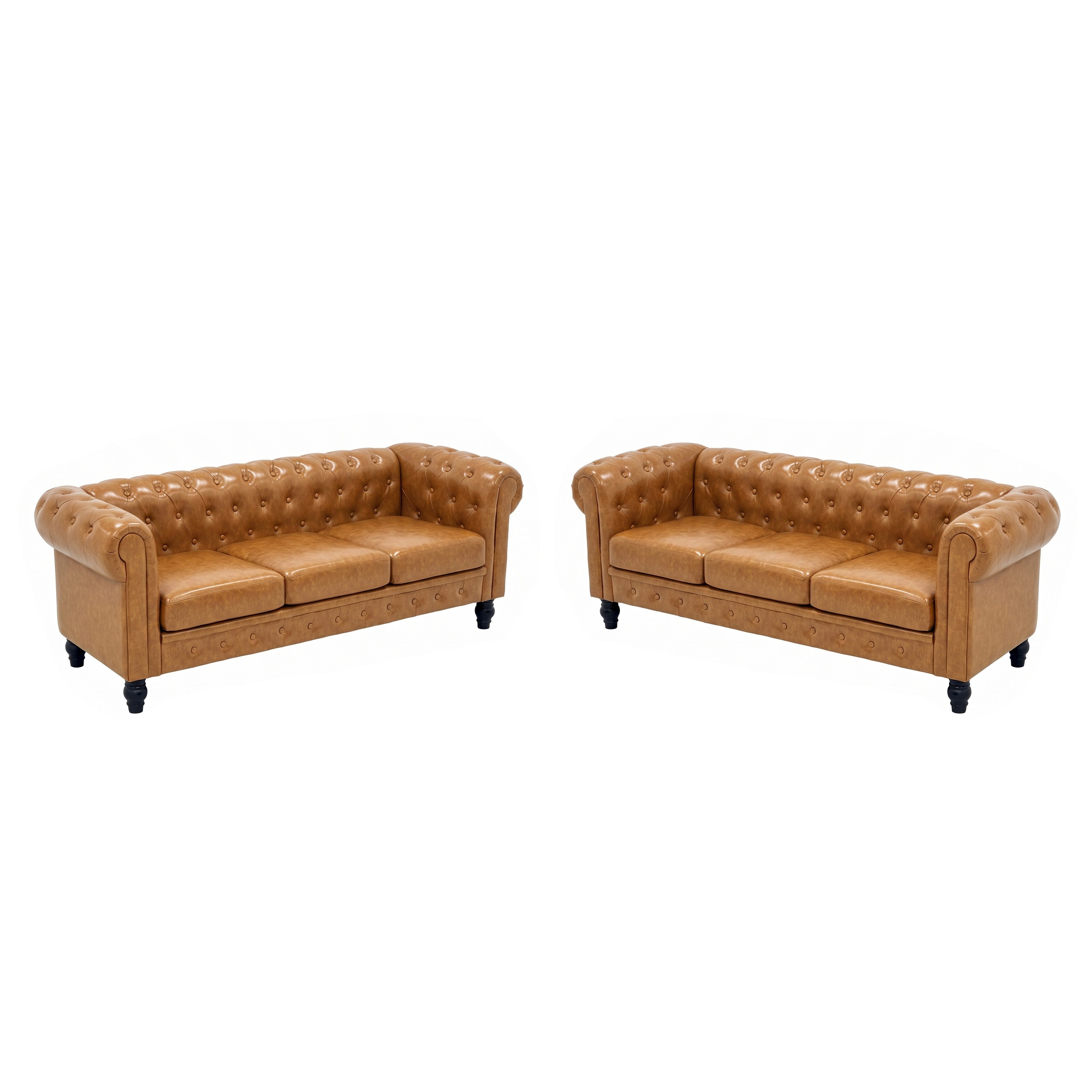 Elegant 2-Piece PU Sofa Set for Living Room