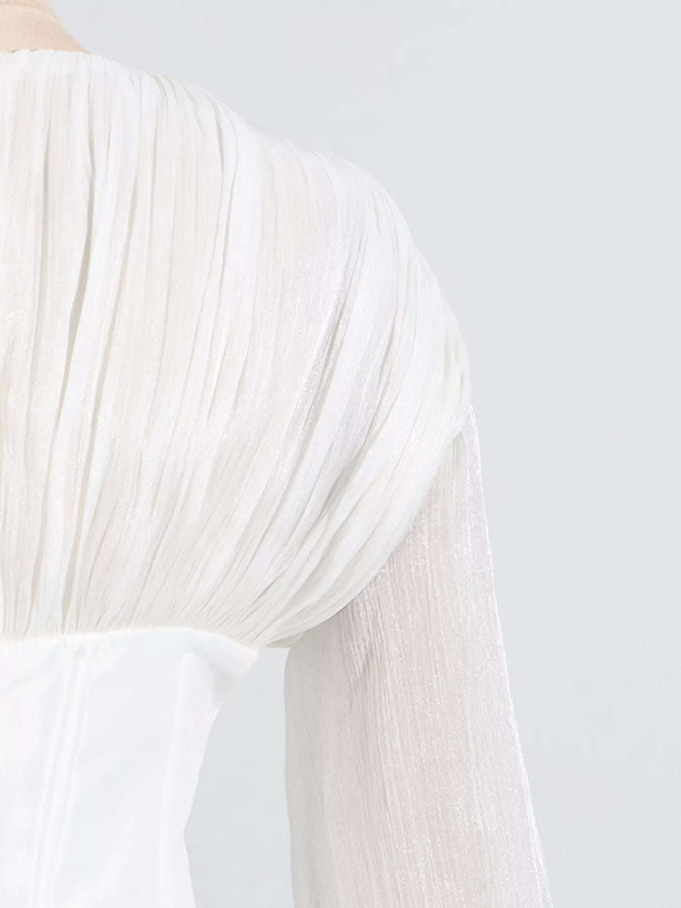 Ruffle Balloon Sleeve Mini Dress