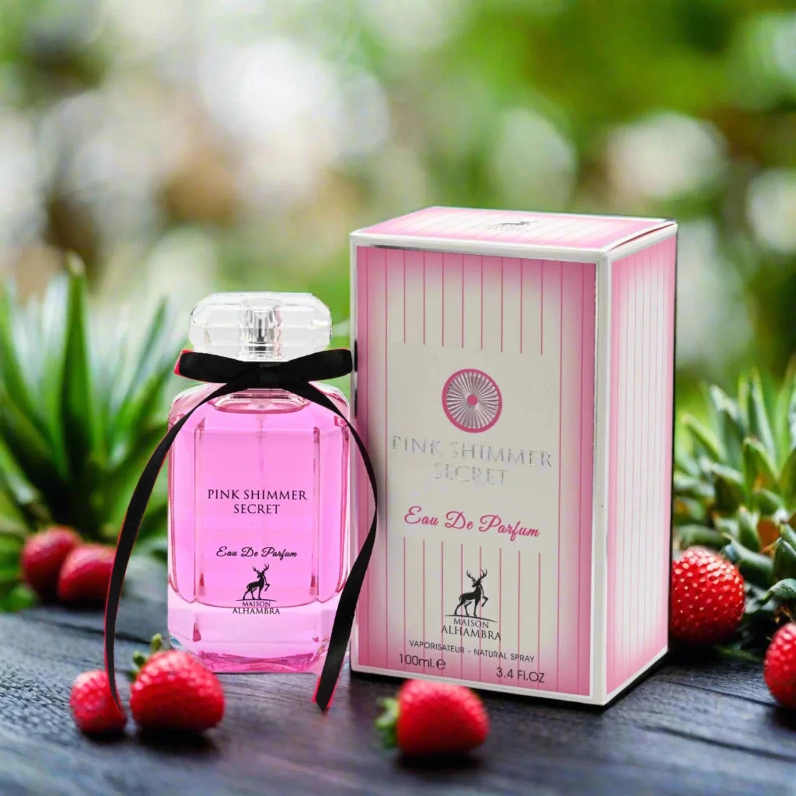 Pink Shimmer Secret by Maison Alhambra Eau De Parfum for Women 3.4 oz