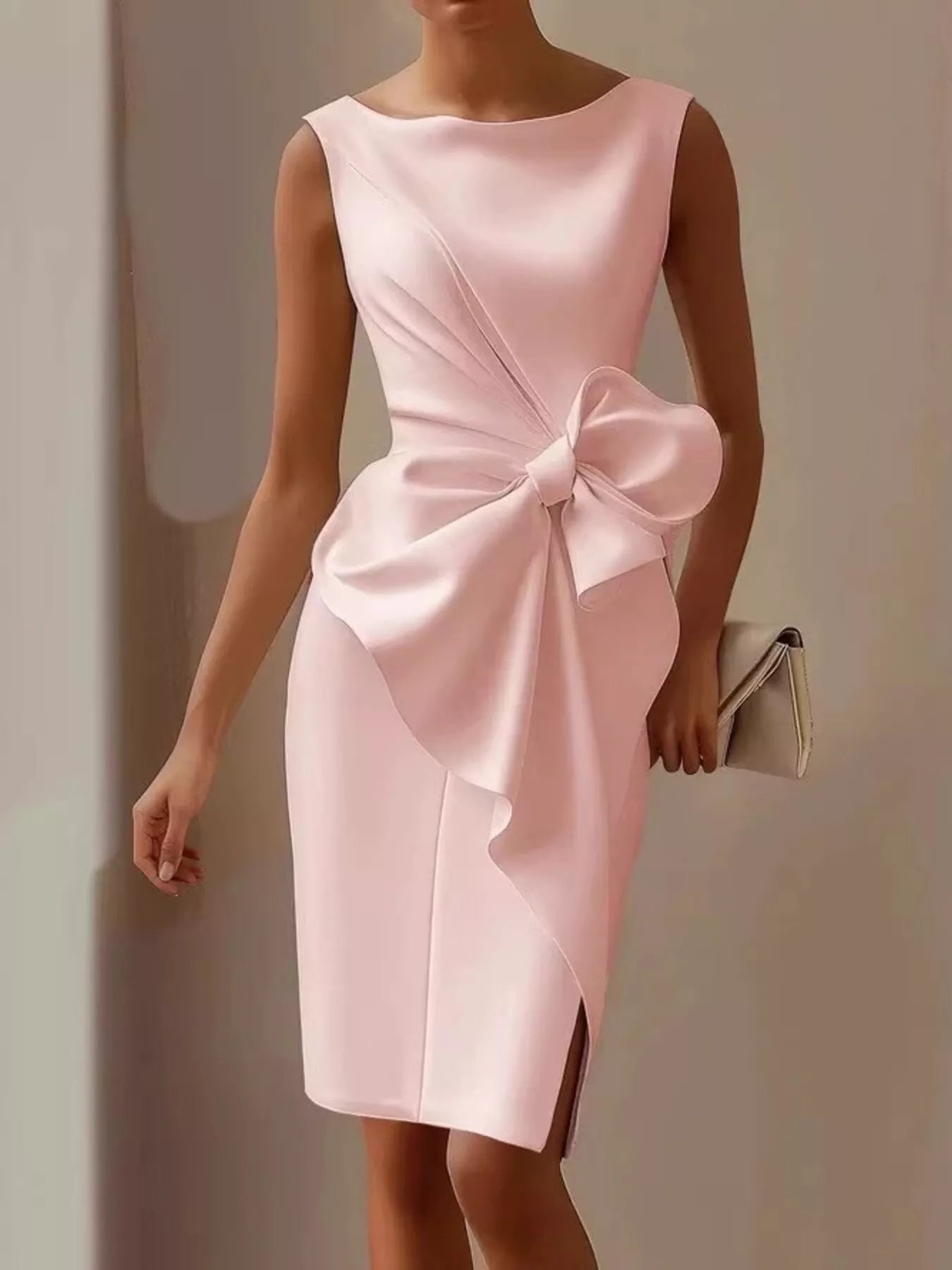 Bow Detail Sleeveless Dress